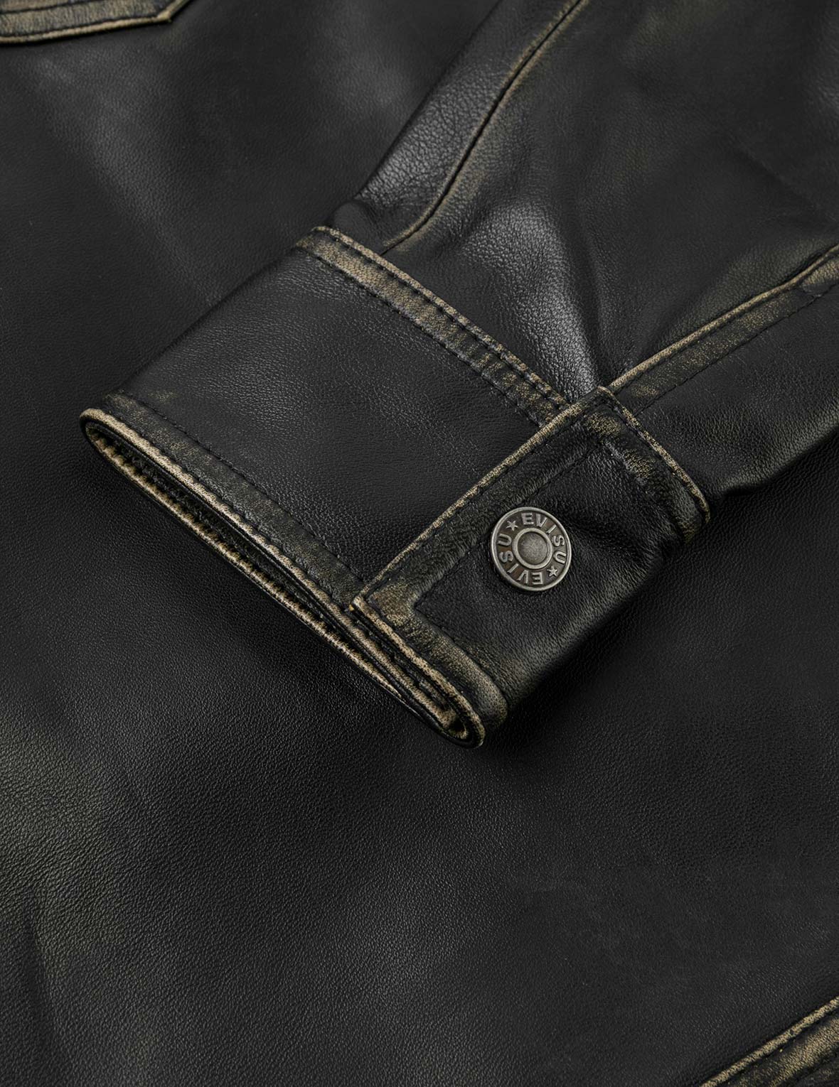 極上 レザー ジャケット ロゴエンボス 黒 本革 肩パッドなし Yohji Yamamoto AW21-22 LEATHER SILHOUETTE | Yohji Yamamoto (ヨウジ