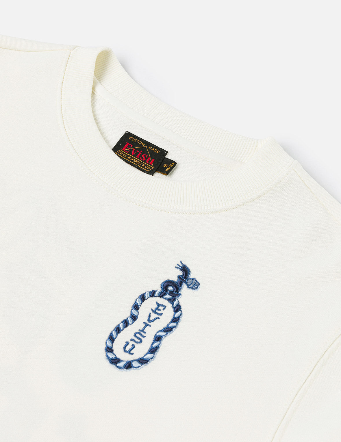 猫とロゴ刺繍 レギュラーフィット スウェットシャツ