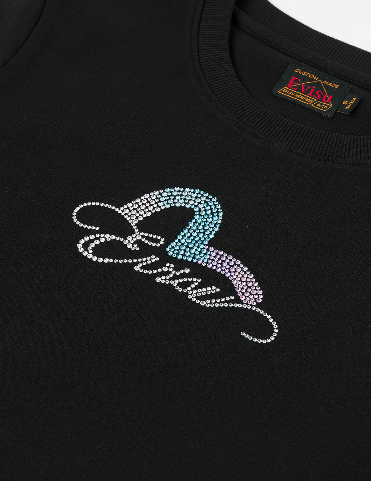 EVISUとカモメラインストーン スリムフィット Tシャツ