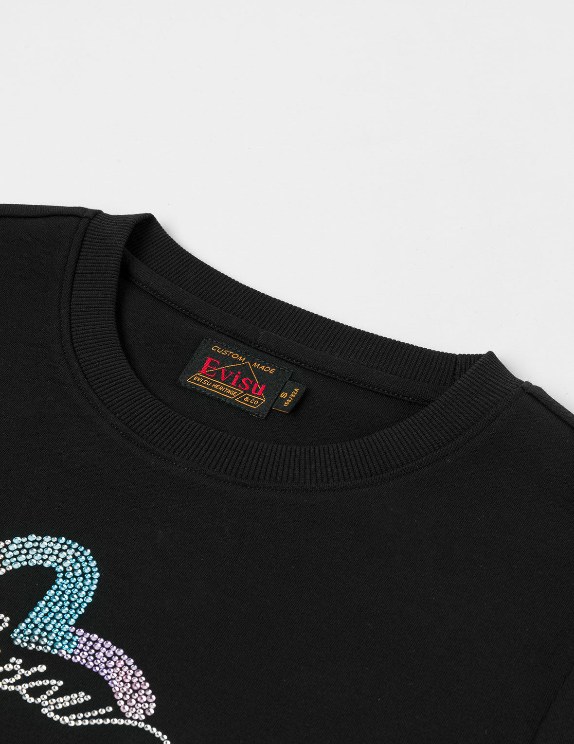 EVISUとカモメラインストーン スリムフィット Tシャツ