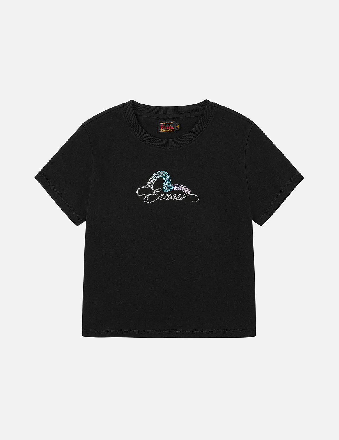 EVISUとカモメラインストーン スリムフィット Tシャツ