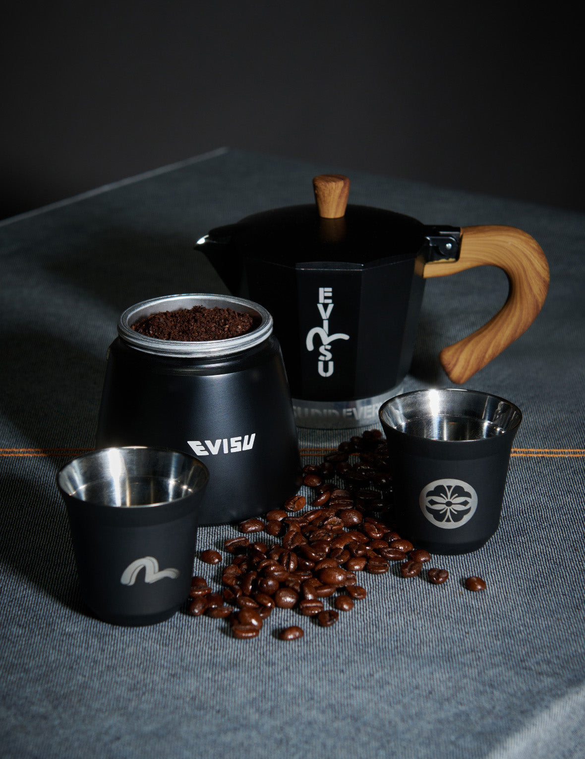 EVISU Stovetop Coffee Pot Set