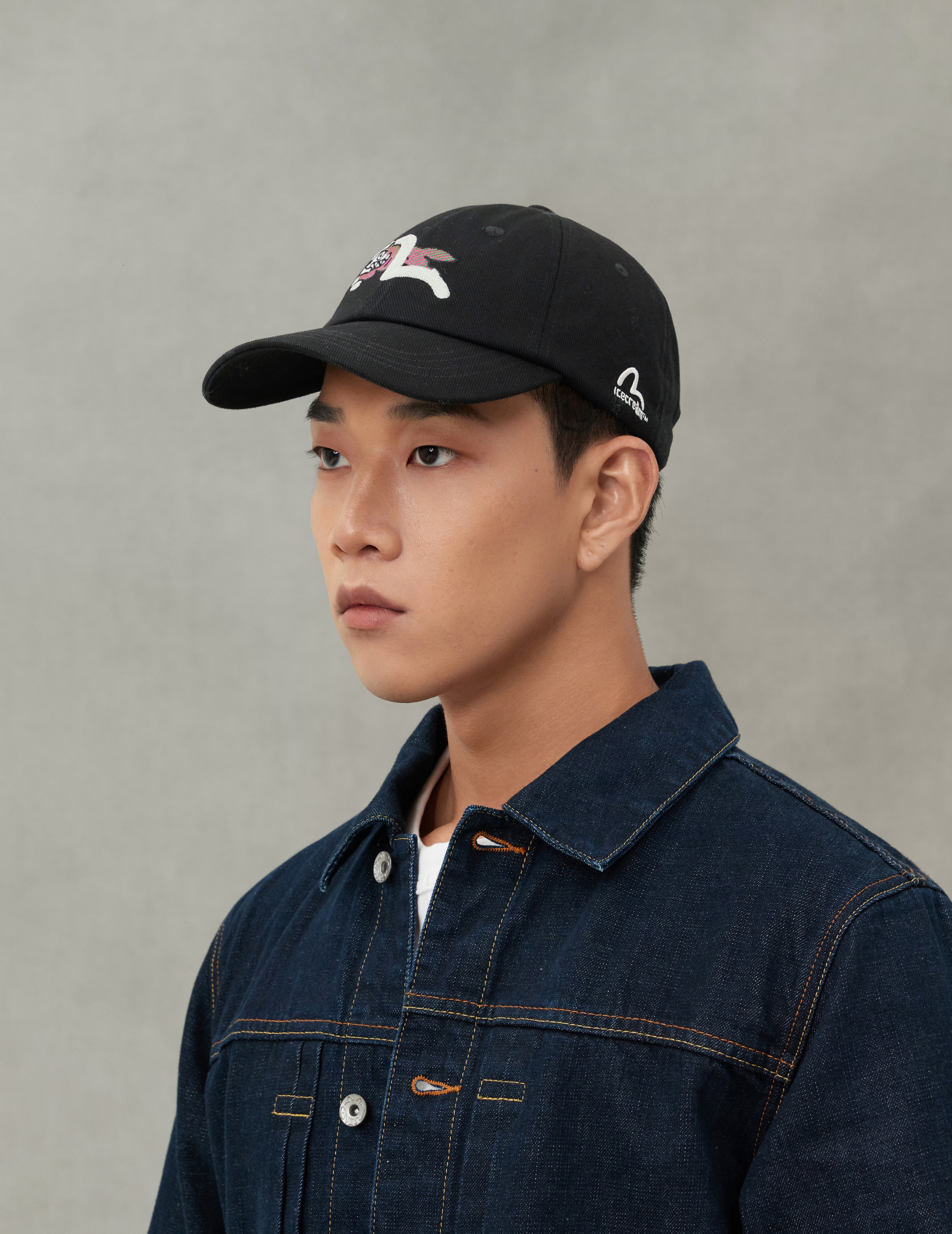 EVISU X ICECREAM ロゴ キャップ - 黒