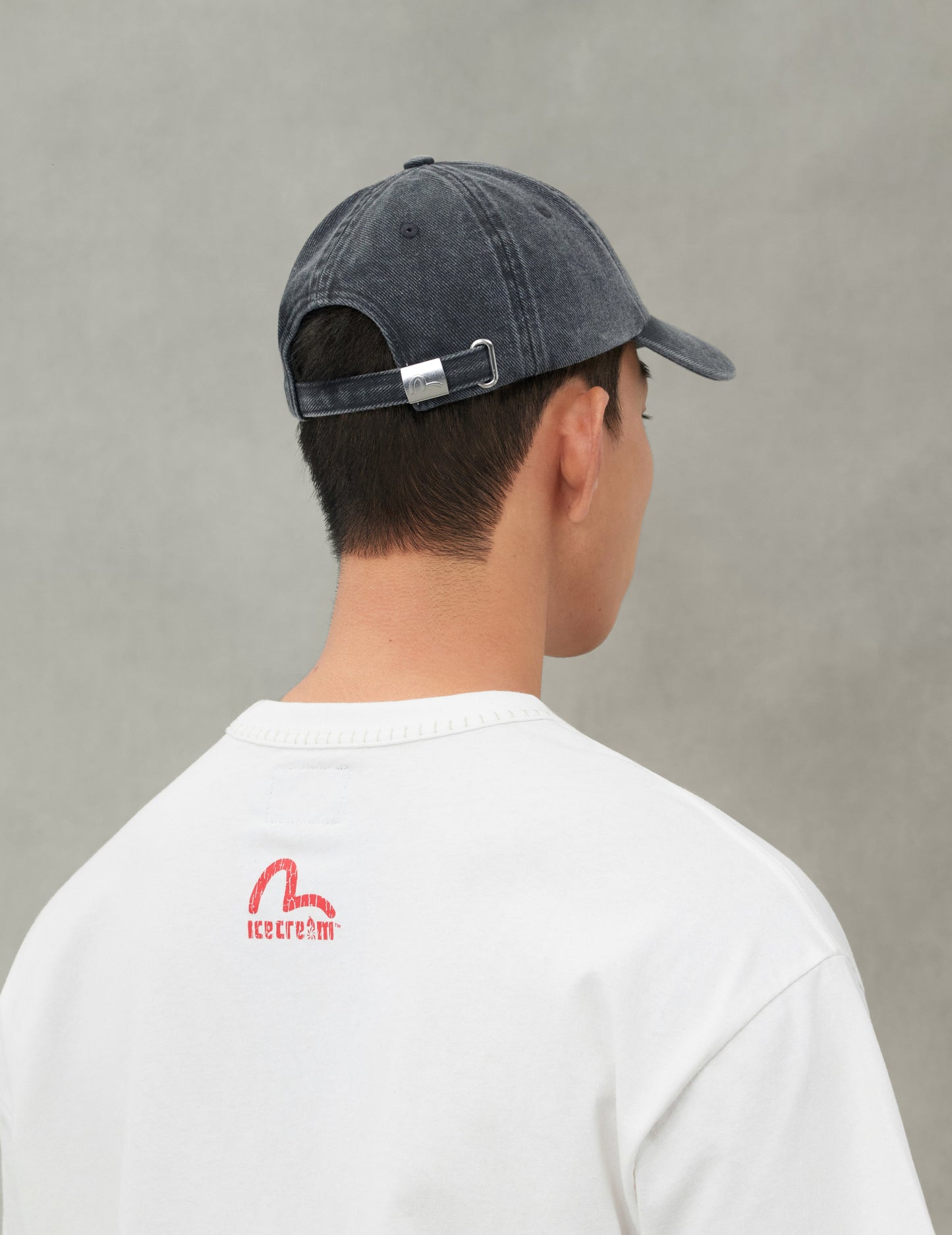 EVISU X ICECREAM ロゴ キャップ - ブラックウォッシュ