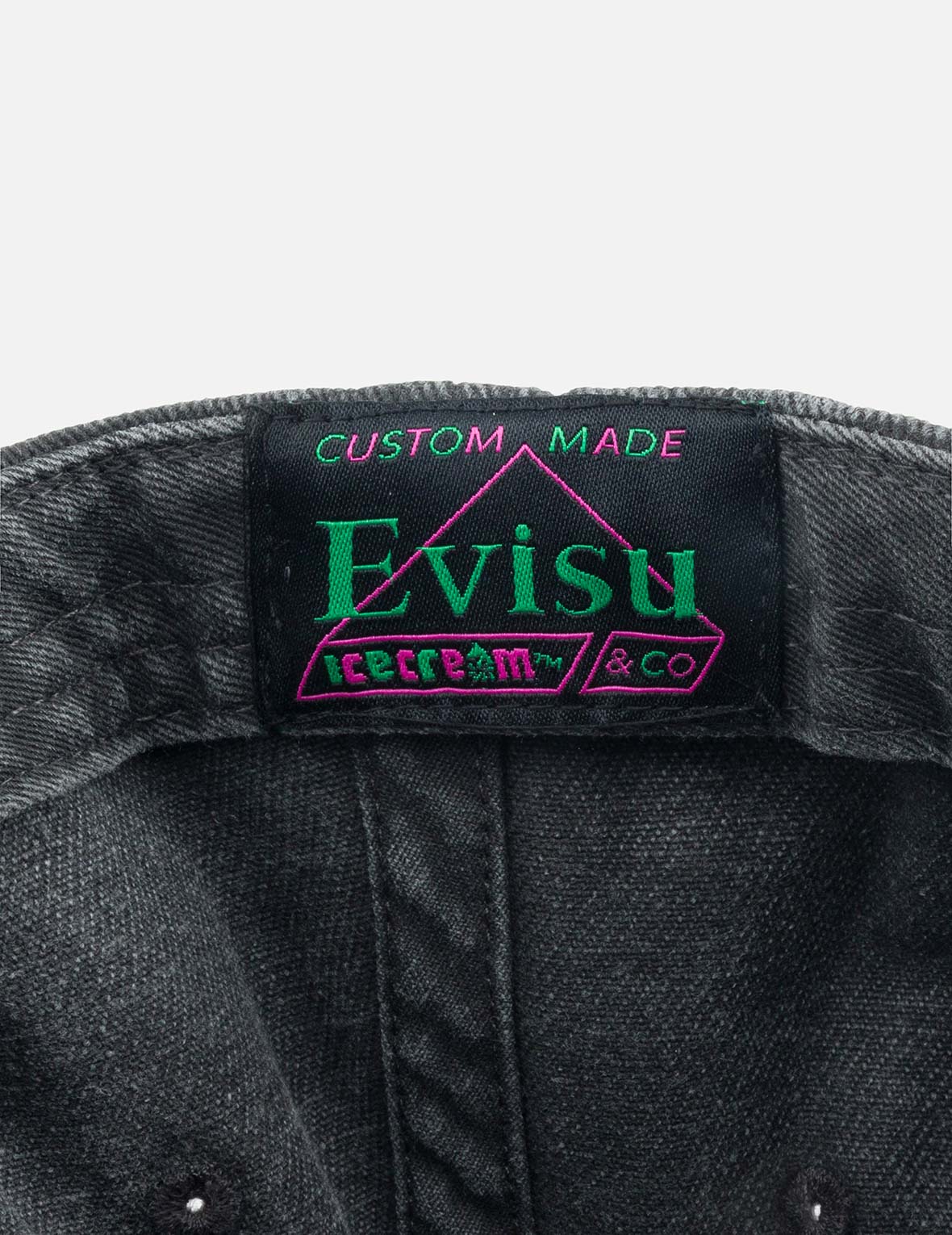 EVISU X ICECREAM ロゴ キャップ - ブラックウォッシュ