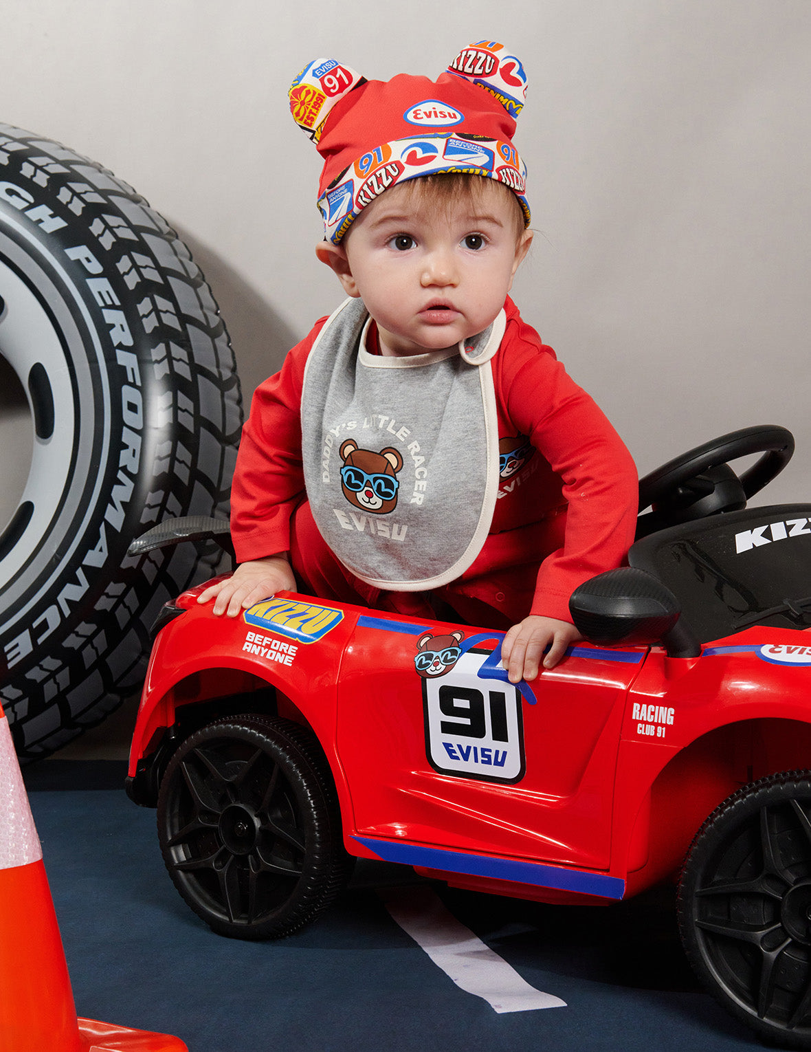 Racing Badge and Bear Logo Reversible Bib