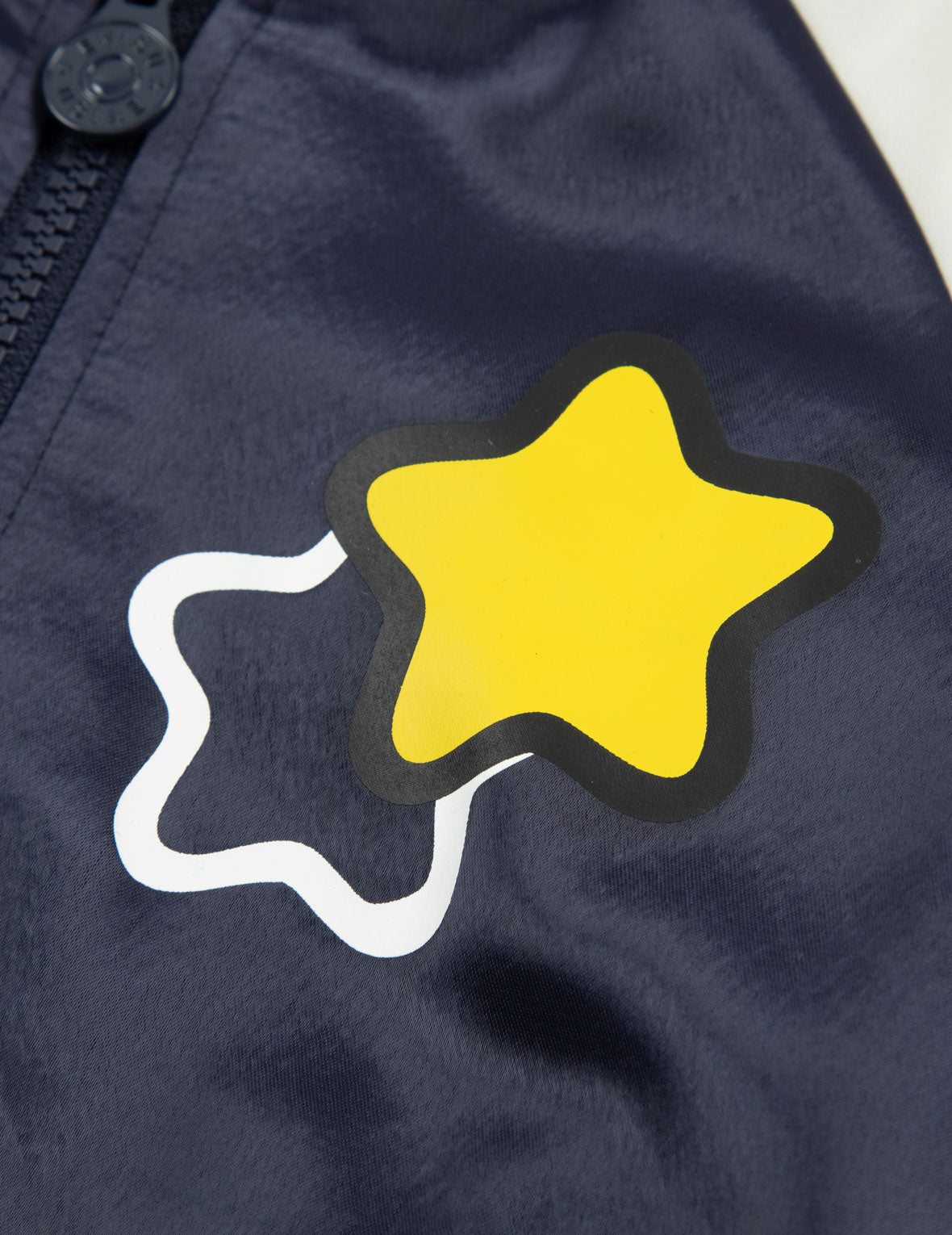 Star Bear Print Regular Fit Padded Souvenir Jacket