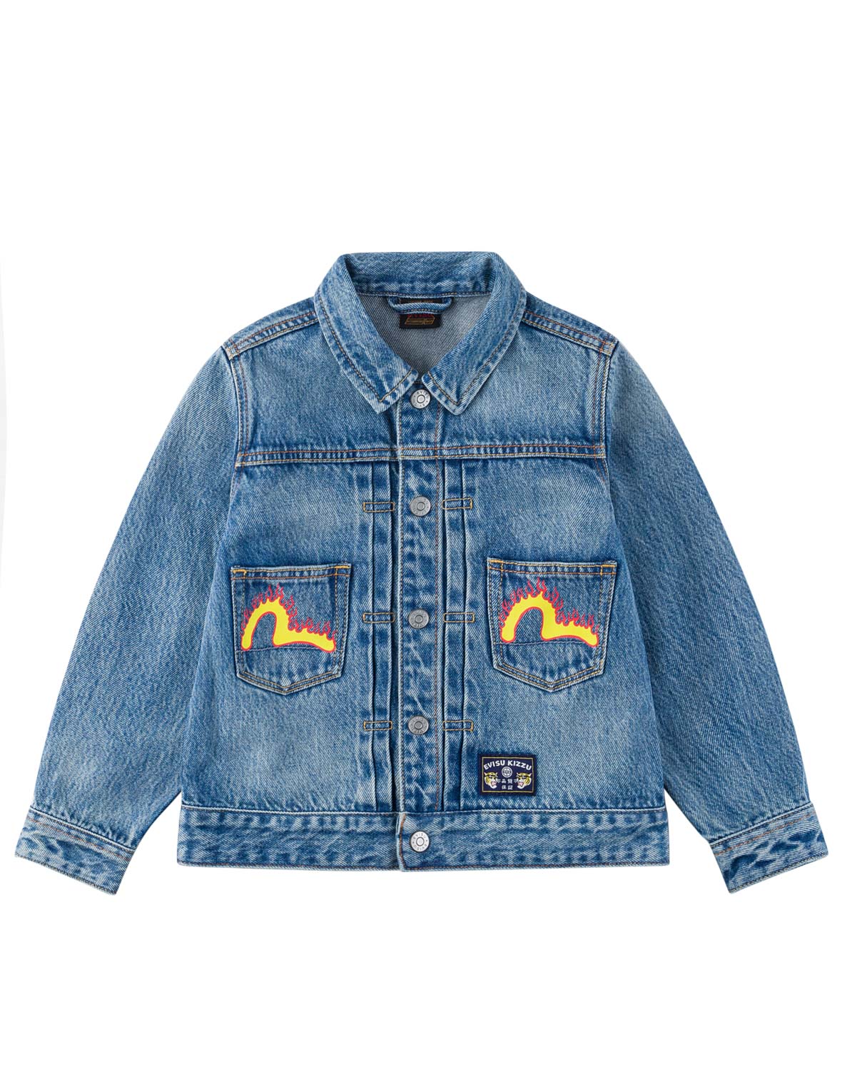 レオパードヘッド刺繍 デニムジャケット – EVISU