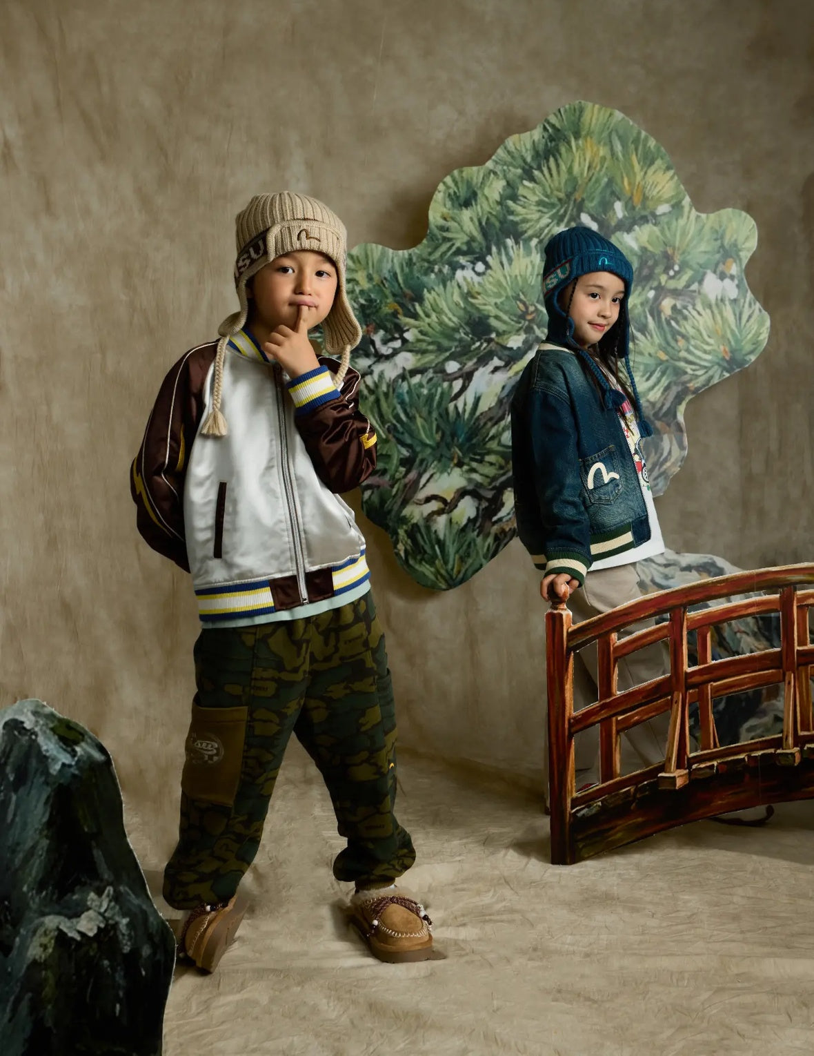 EVISU イヤーフラップ ビーニー