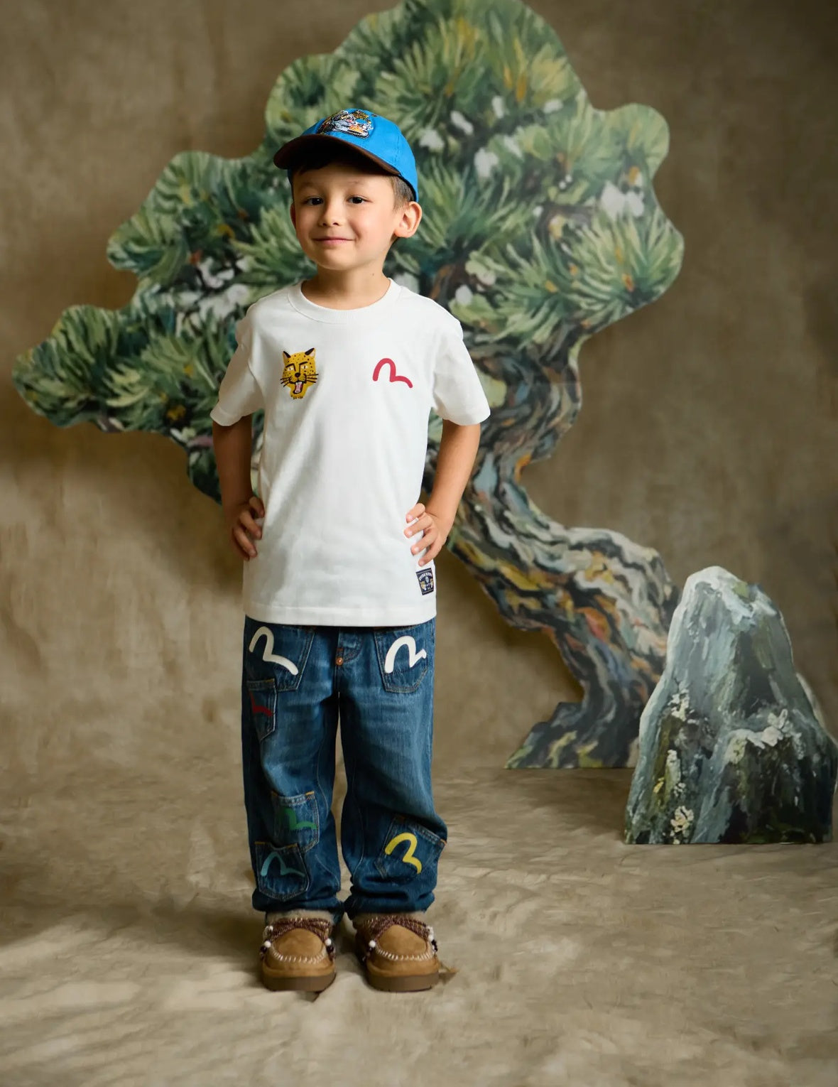 Leopard With Car Embroidered Baseball Cap
