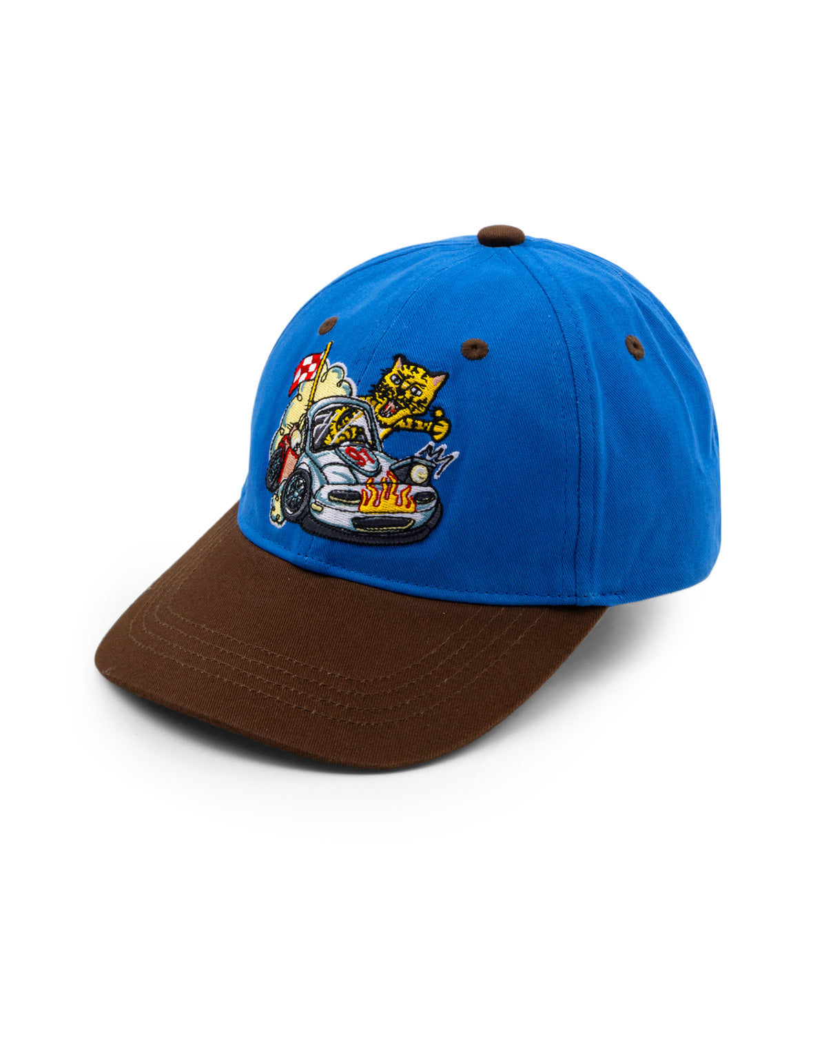 Leopard With Car Embroidered Baseball Cap