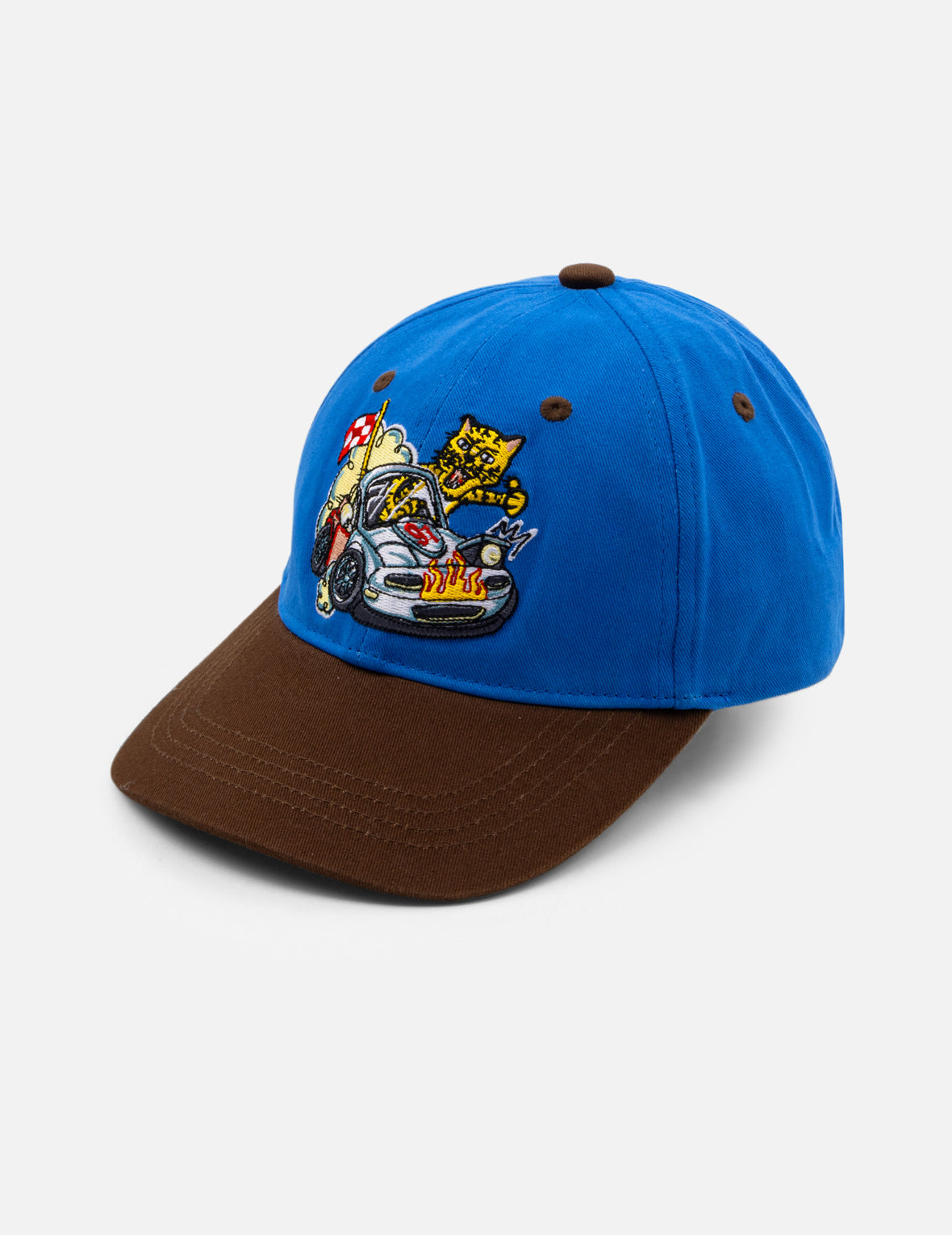 Leopard With Car Embroidered Baseball Cap