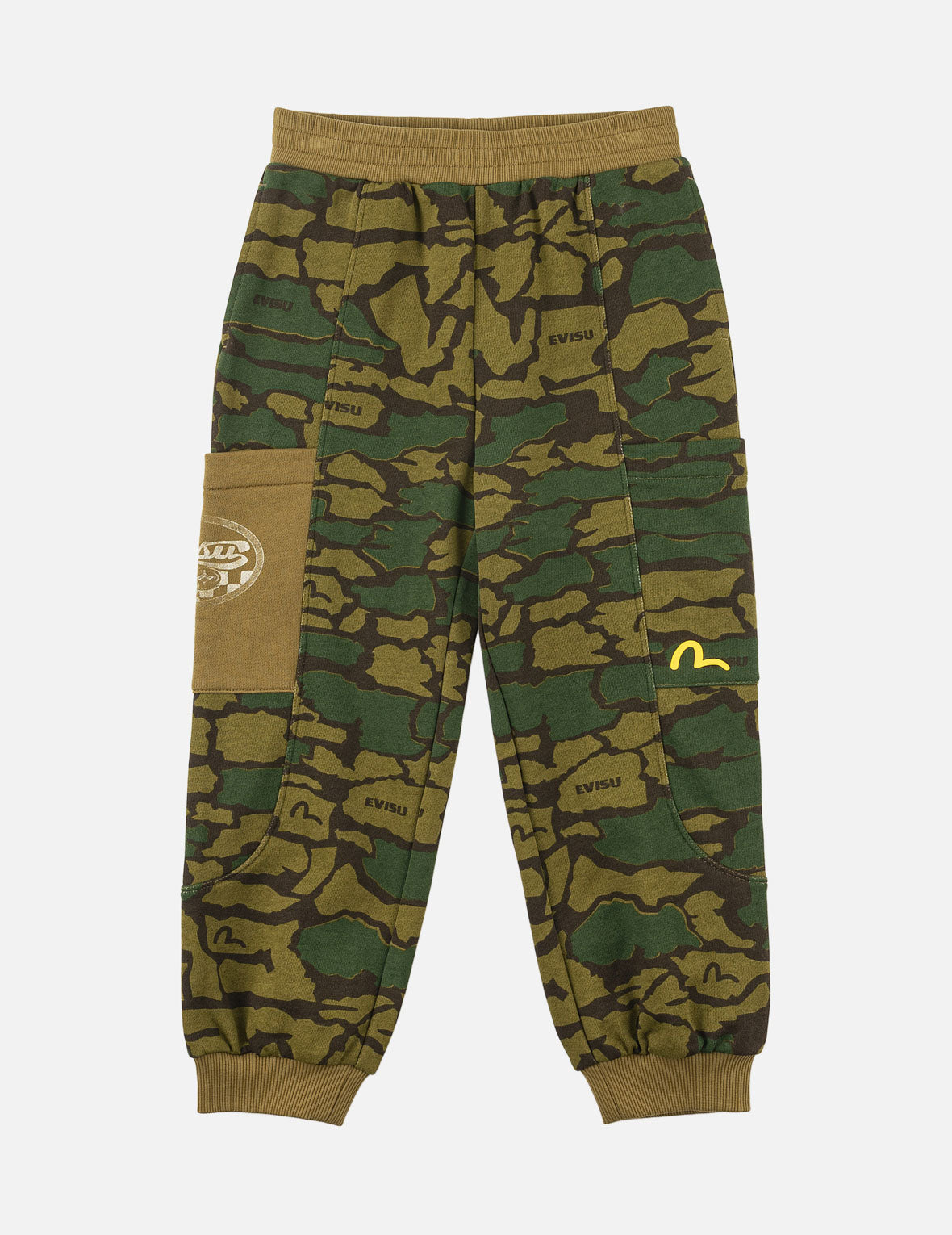EVISU Logo Camouflage Sweatpants