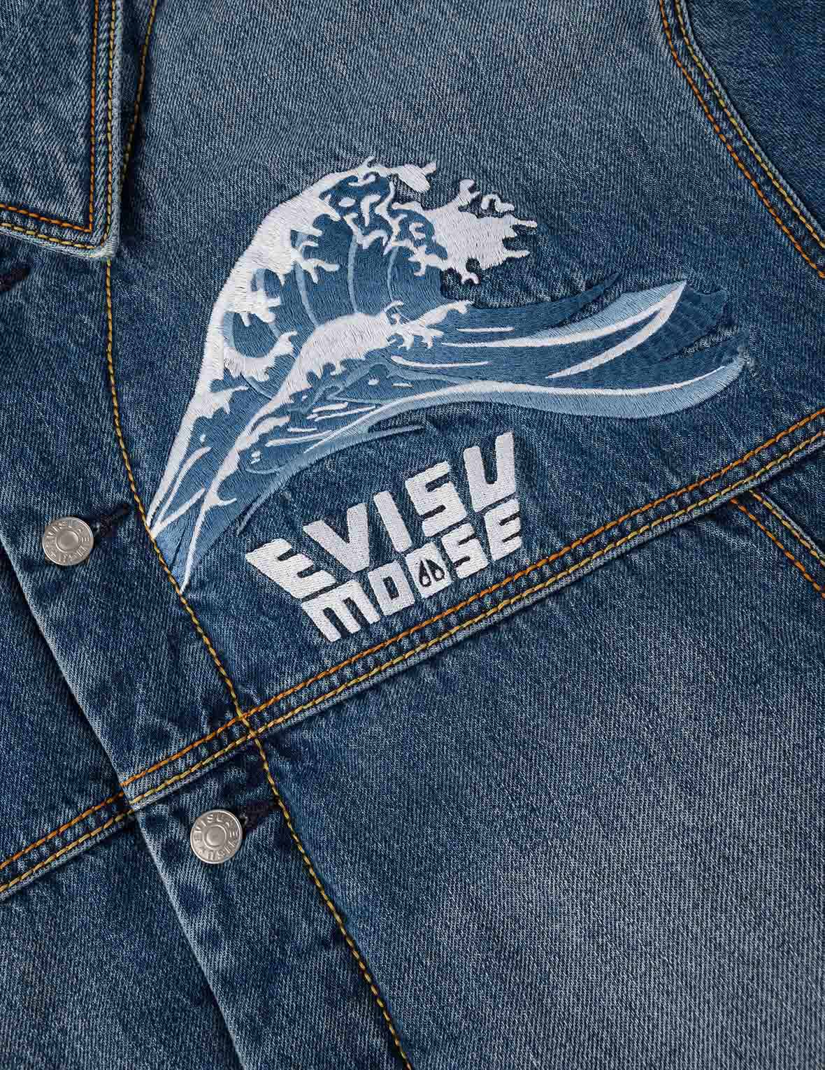 EVISU X MOOSE KNUCKLES 浮世絵波 デニムジャケット