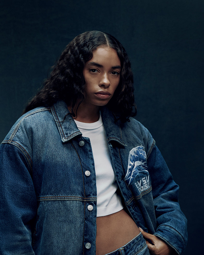 EVISU X MOOSE KNUCKLES 浮世絵波 デニムジャケット