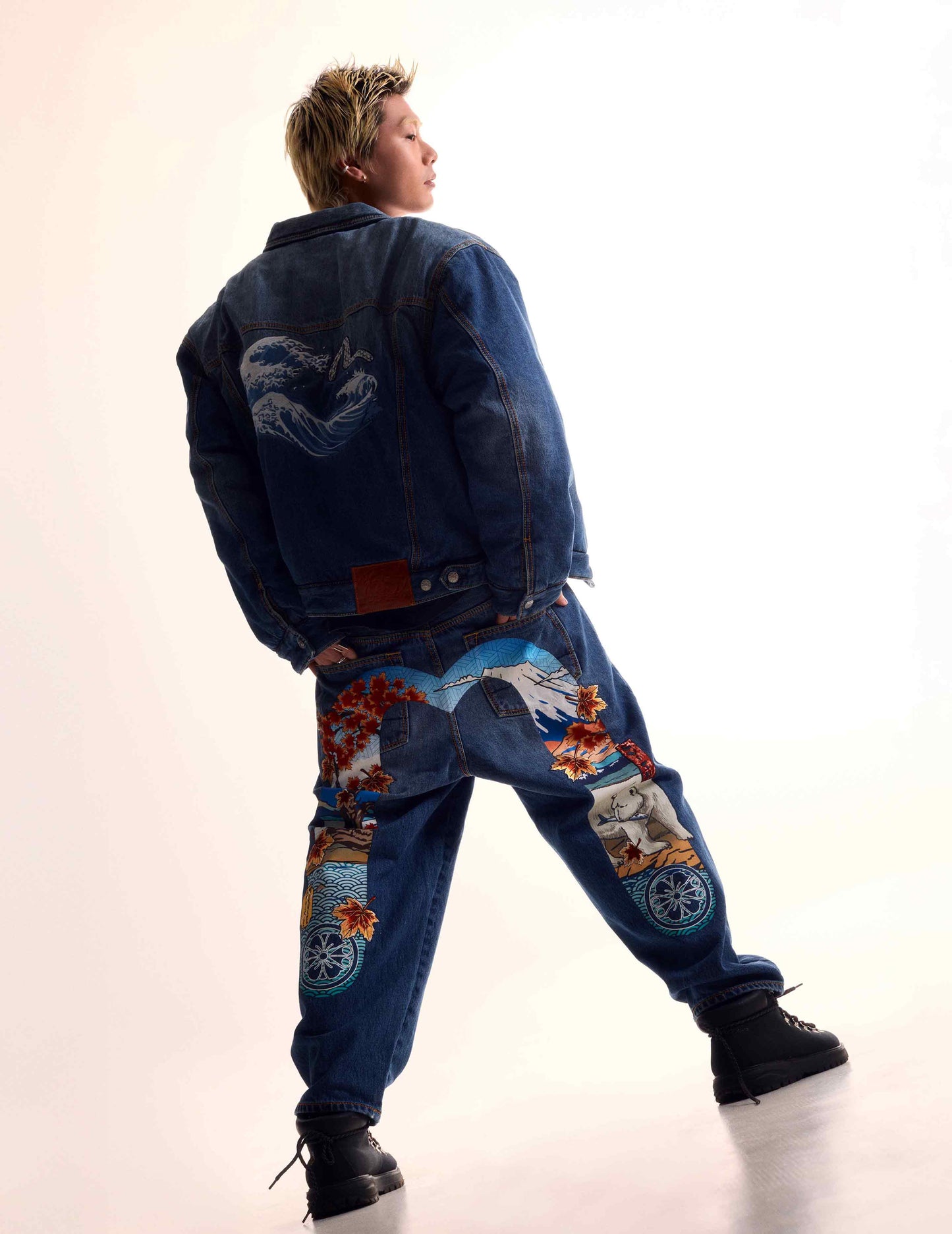 EVISU X MOOSE KNUCKLES Ukiyo-e Jeans