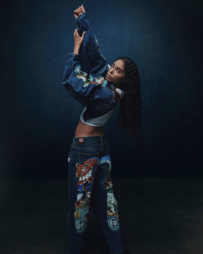 EVISU X MOOSE KNUCKLES Ukiyo-e Jeans