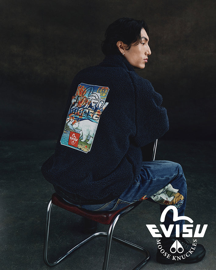 EVISU X MOOSE KNUCKLES Ukiyo-e Sherpa Jacket