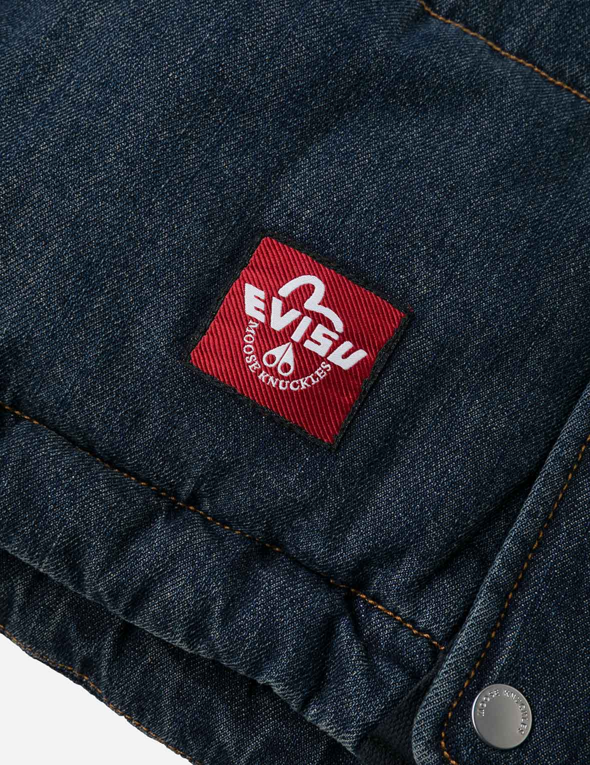 EVISU X MOOSE KNUCKLES Ukiyo-e Denim Vest Down
