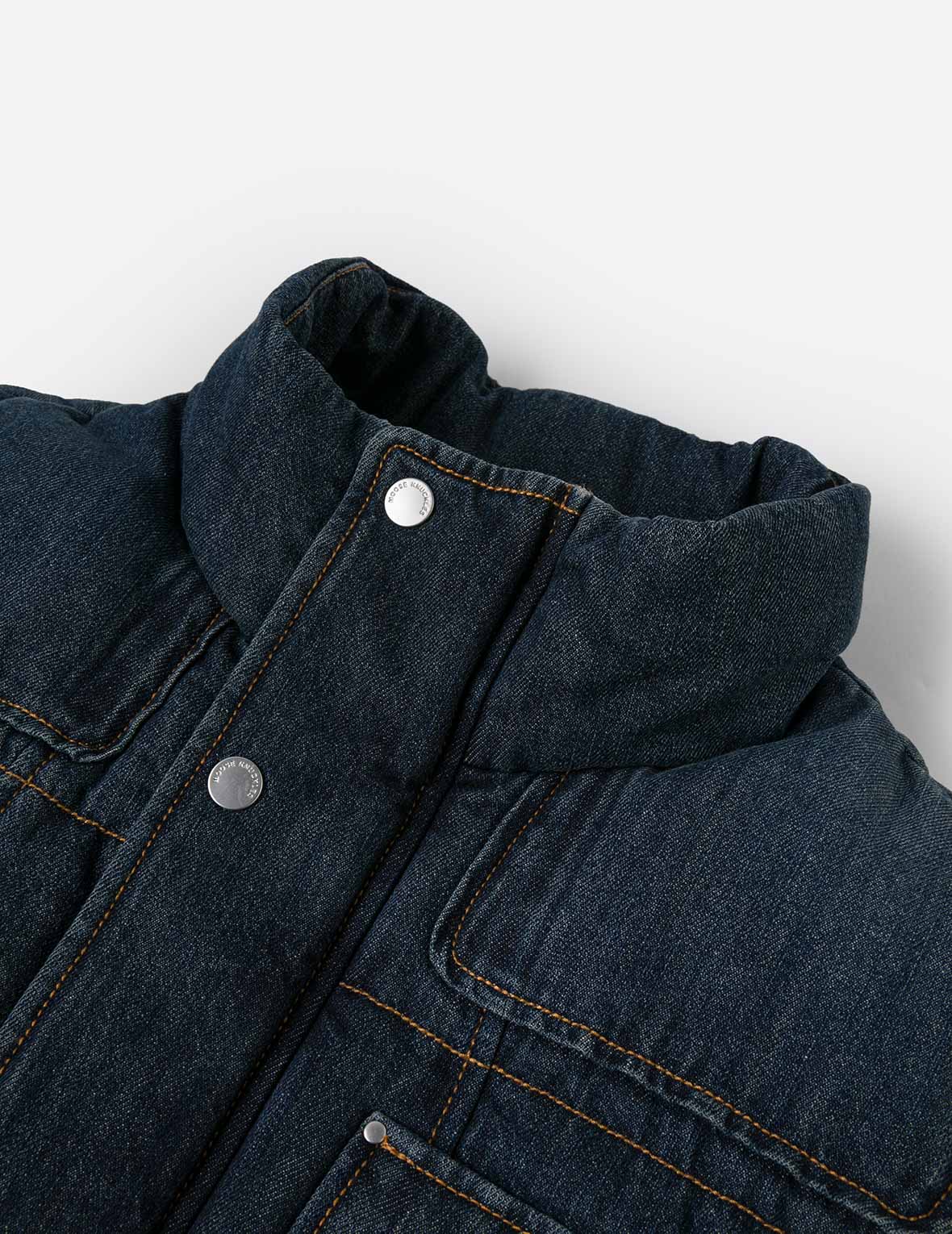 EVISU デニムダウンベスト❗️ EVISU X MOOSE KNUCKLES 浮世絵 デニムベストダウン