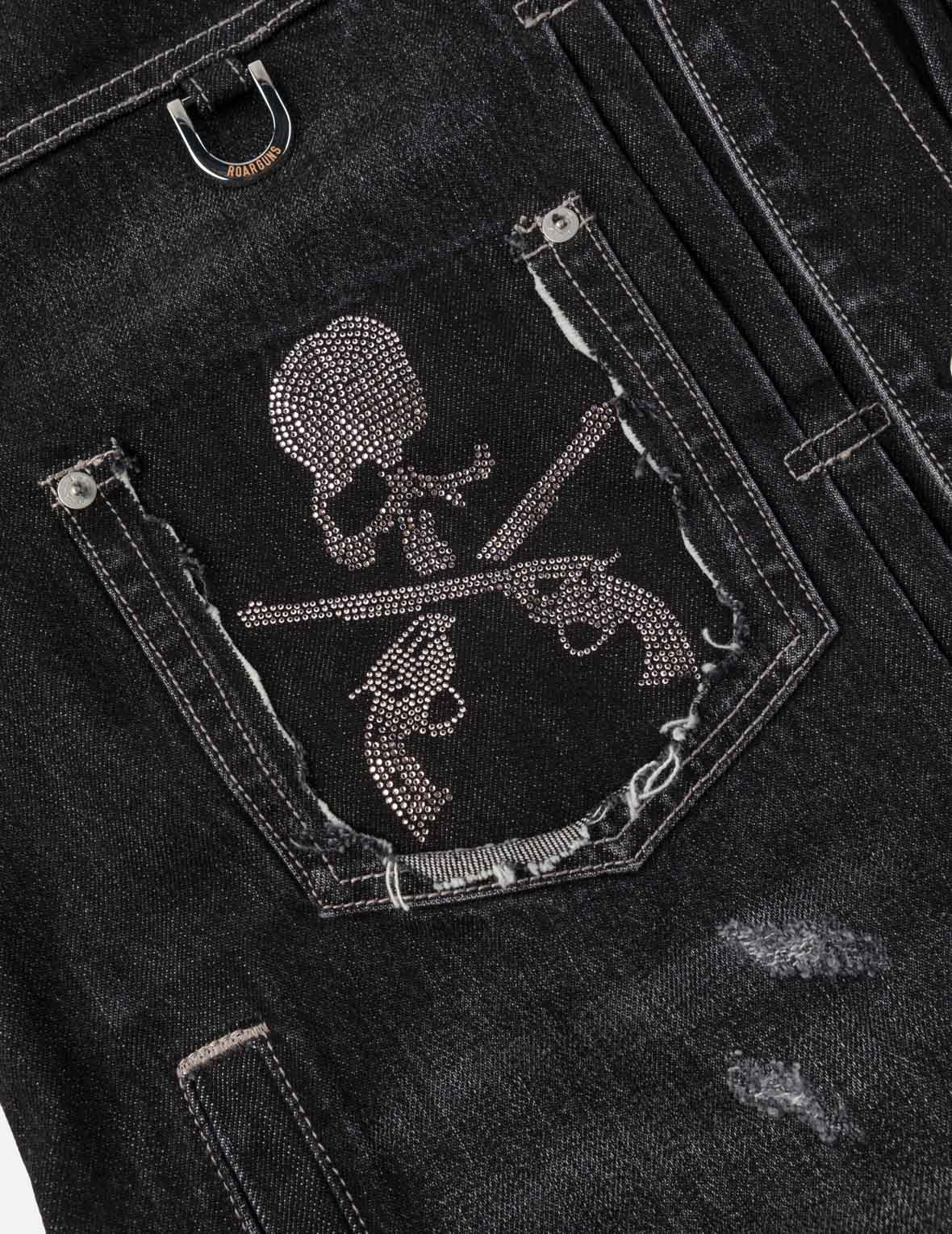 EVISU x mastermind JAPAN x roarguns ウォッシュ加工 マルチポケット Type II デニムジャケット