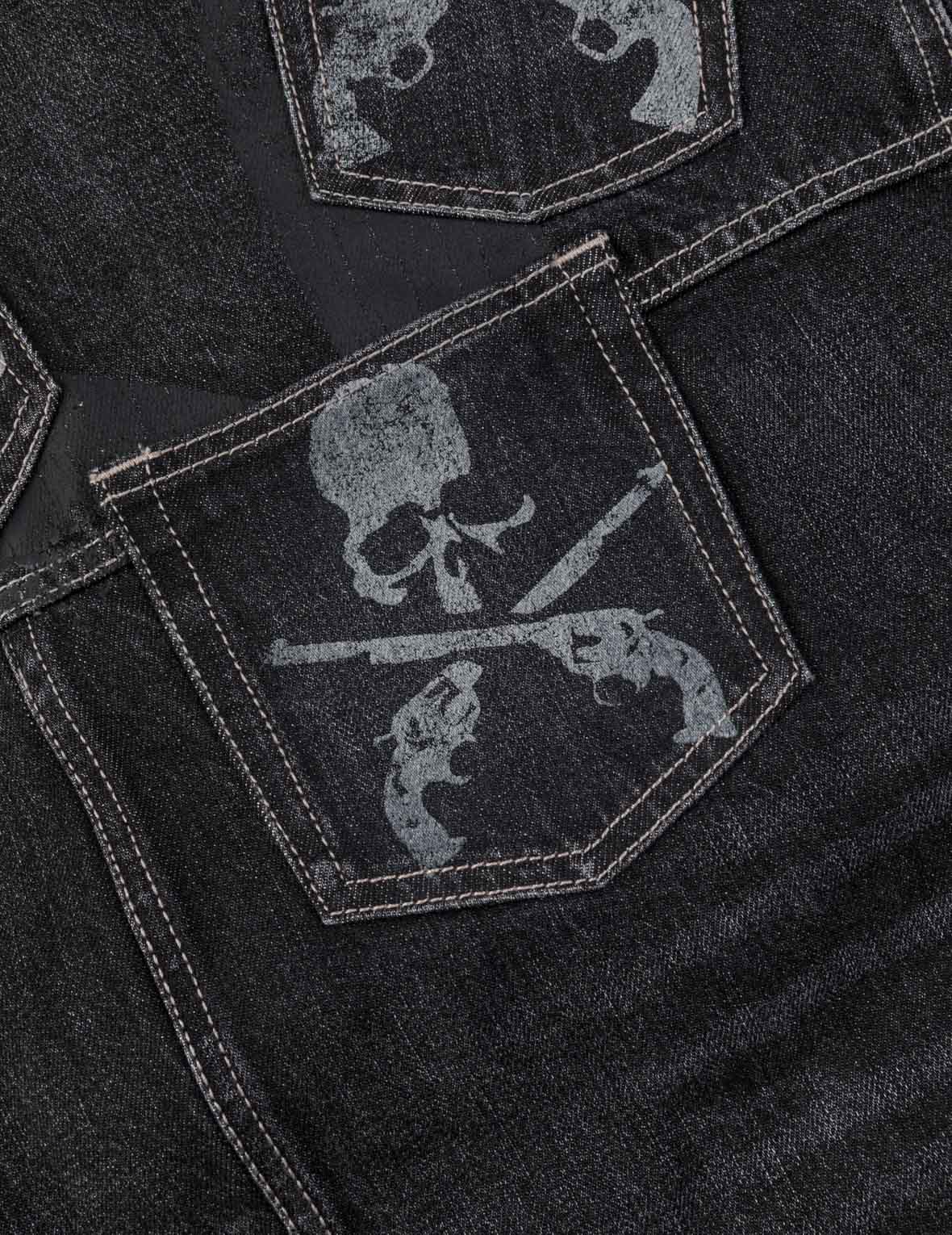 EVISU x mastermind JAPAN x roarguns ウォッシュ加工 マルチポケット Type II デニムジャケット