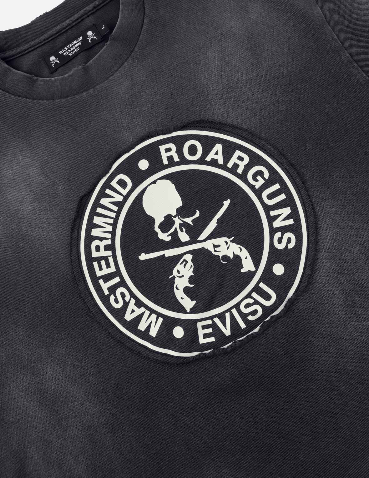 EVISU x mastermind JAPAN x roarguns フリンジアップリケ大M Tシャツ