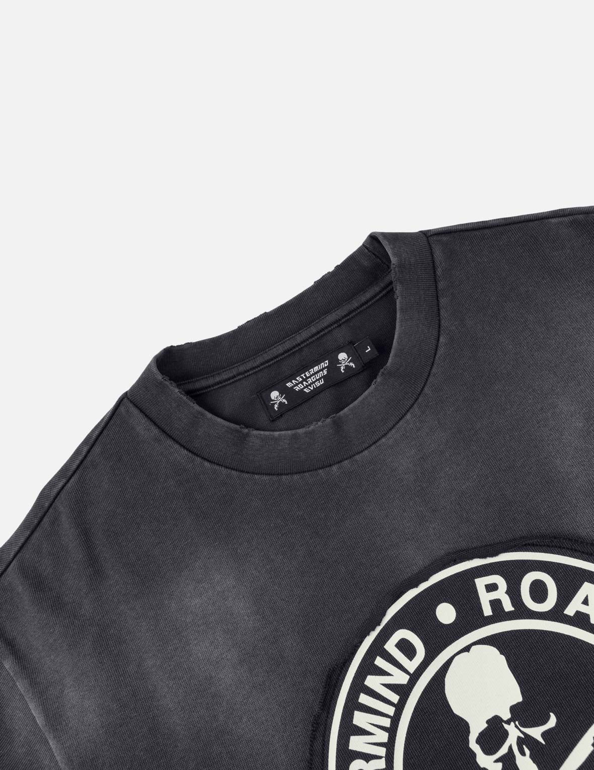 EVISU x mastermind JAPAN x roarguns フリンジアップリケ大M Tシャツ