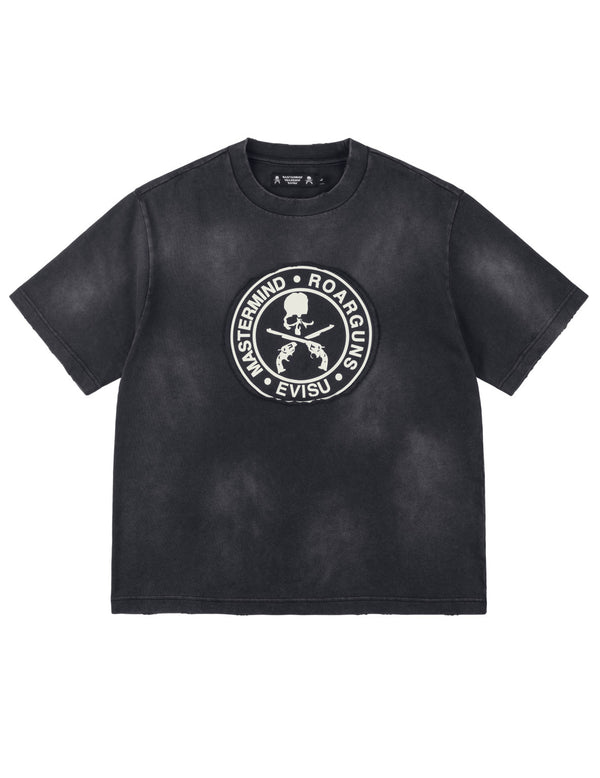 EVISU x mastermind JAPAN x roarguns フリンジアップリケ大M Tシャツ