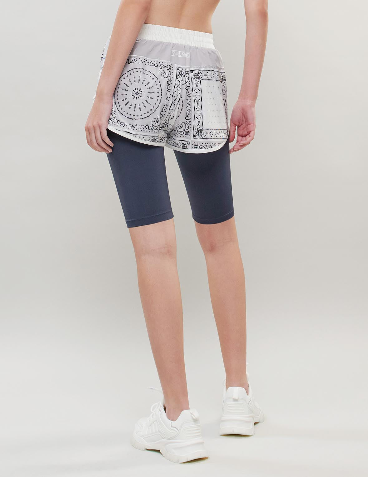 Paisley-pattern 2-in-1 Shorts