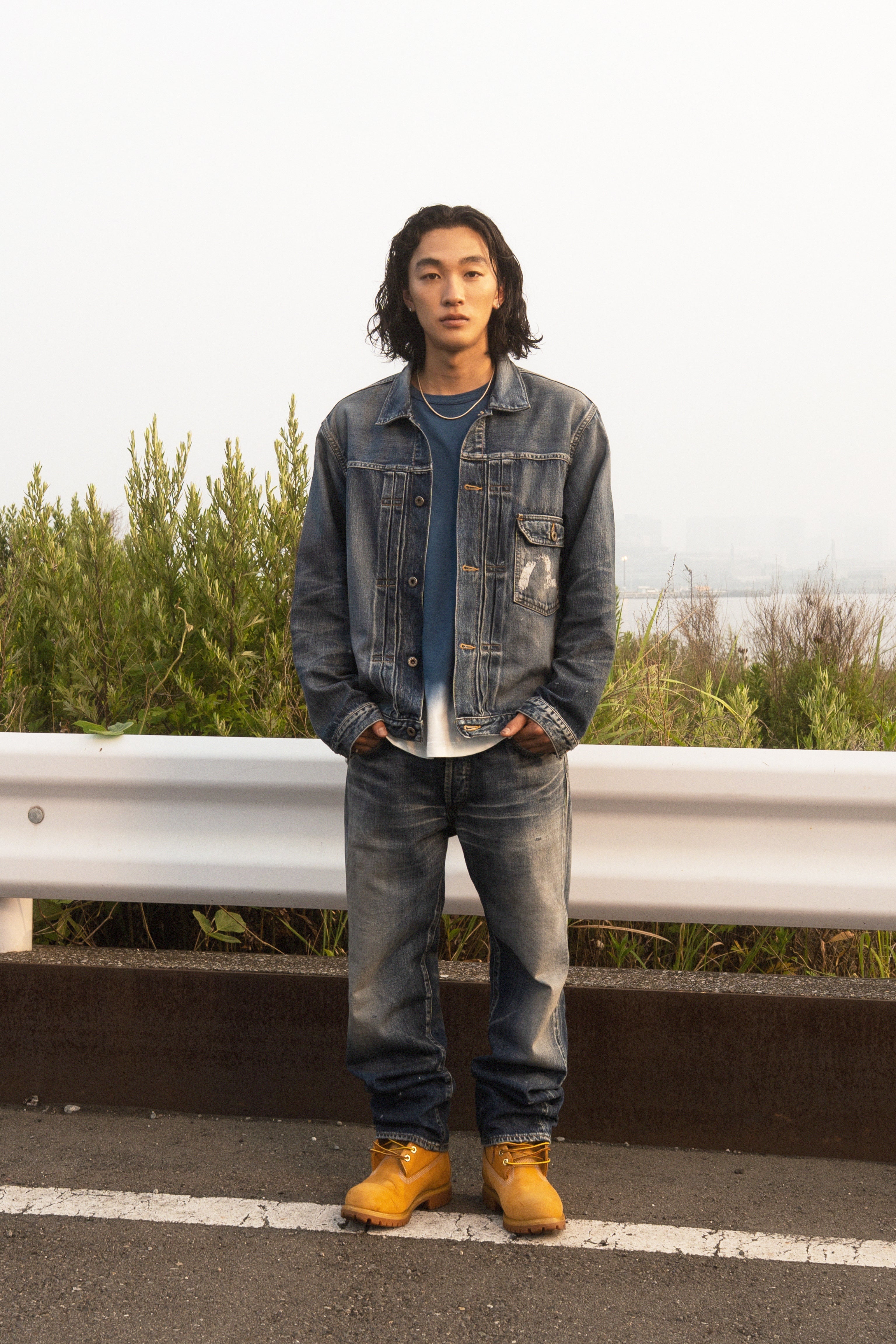 カモメプリント レギュラーフィット デニムトラッカージャケット – EVISU