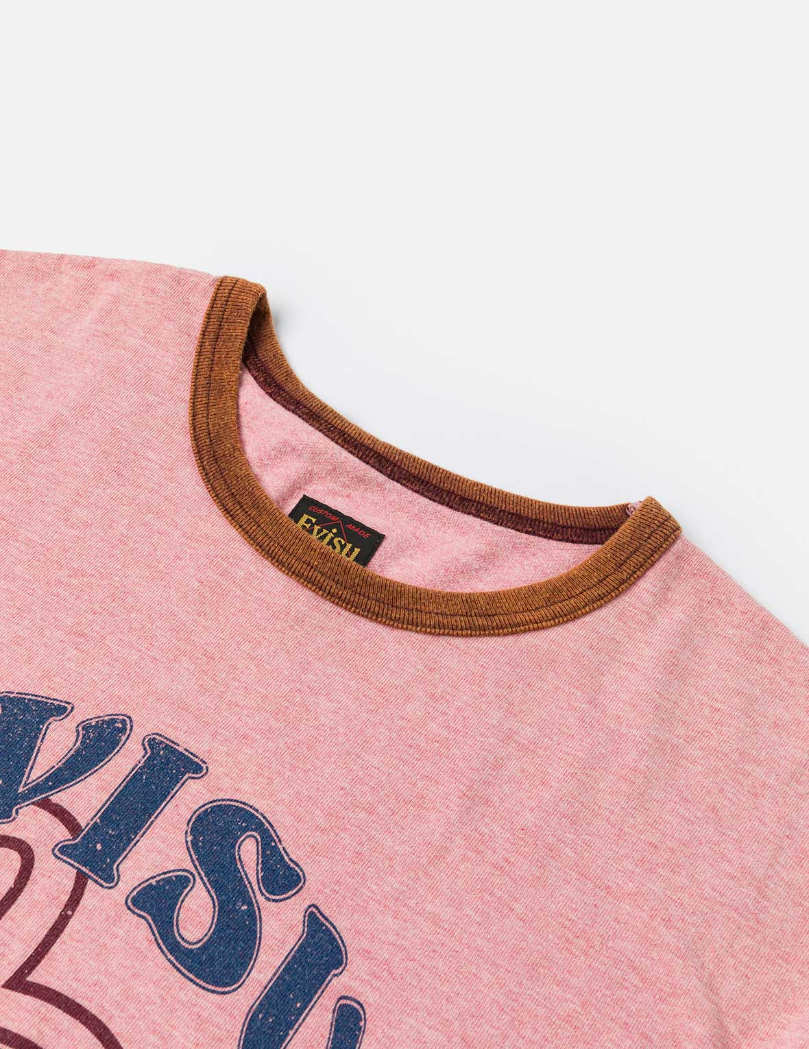 ウォッシュドカモメとロゴプリント レギュラーフィット リンガーTシャツ