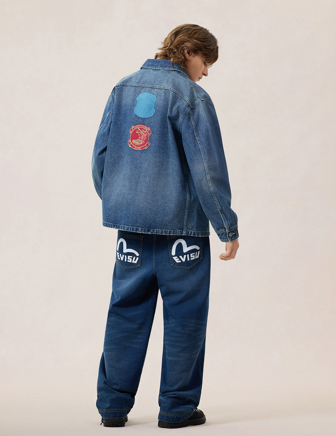 マルチパッチ デニムチョアジャケット – EVISU
