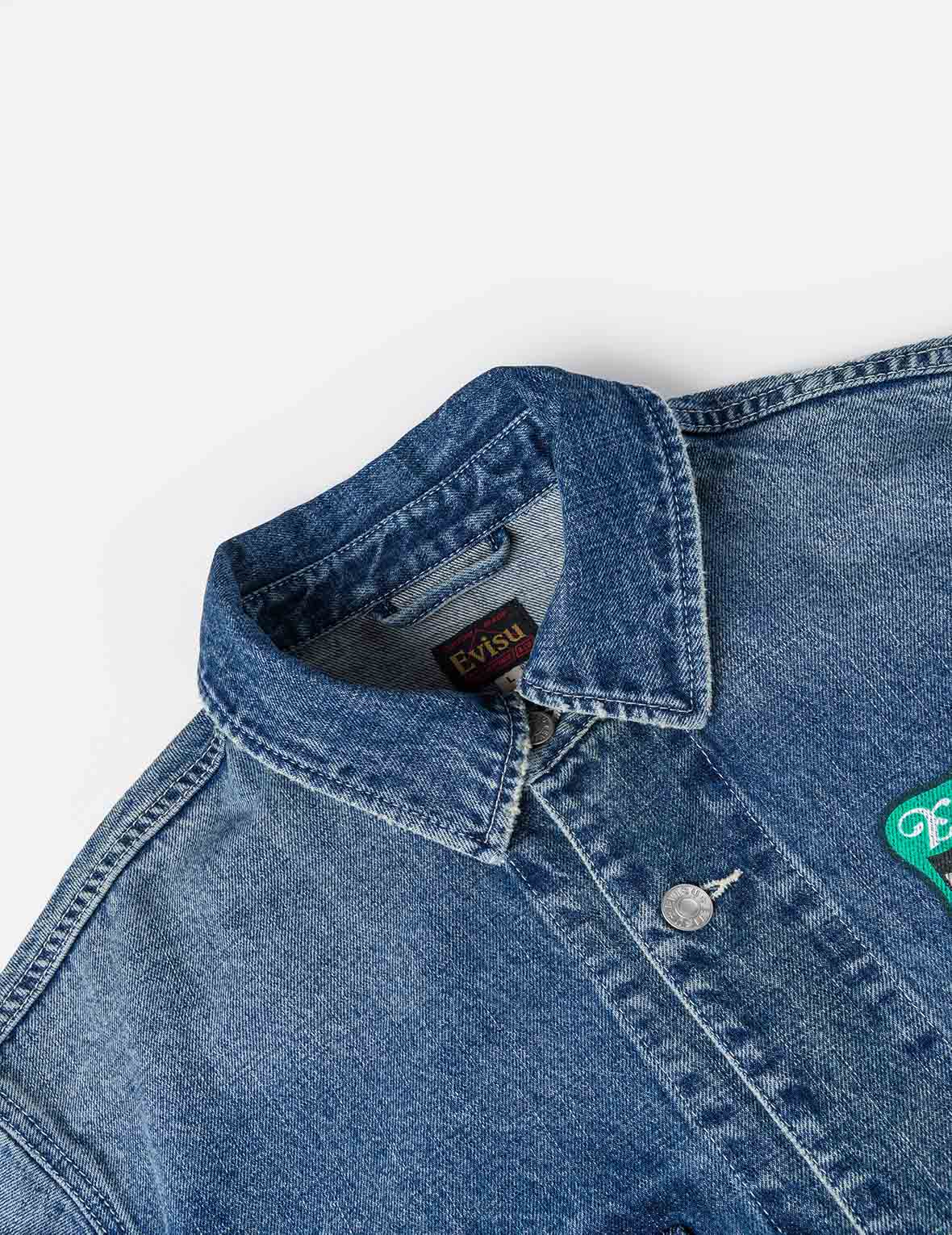 キャピタル デニムチョアジャケット ポケット多数 M マルチパッチ デニムチョアジャケット – EVISU