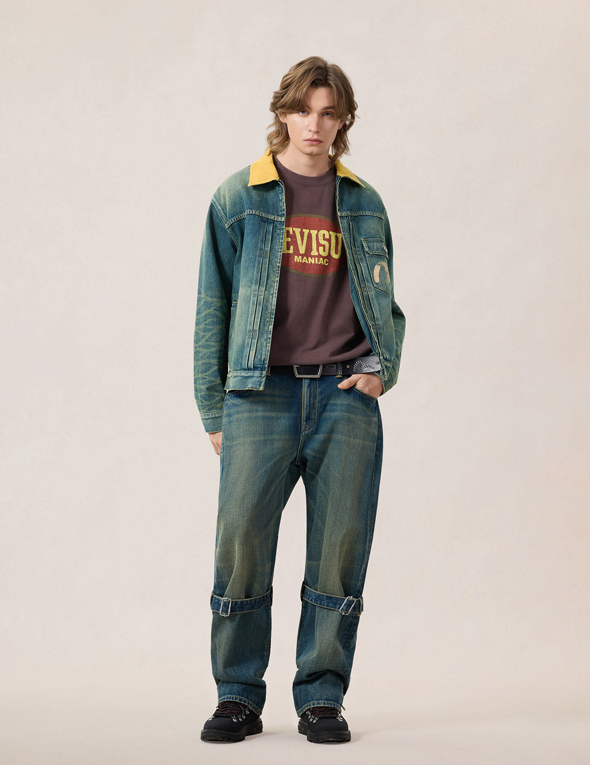 コントラストカラー ジップデニムジャケット – EVISU