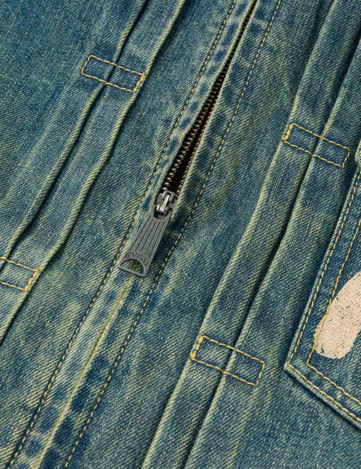 コントラストカラー ジップデニムジャケット – EVISU