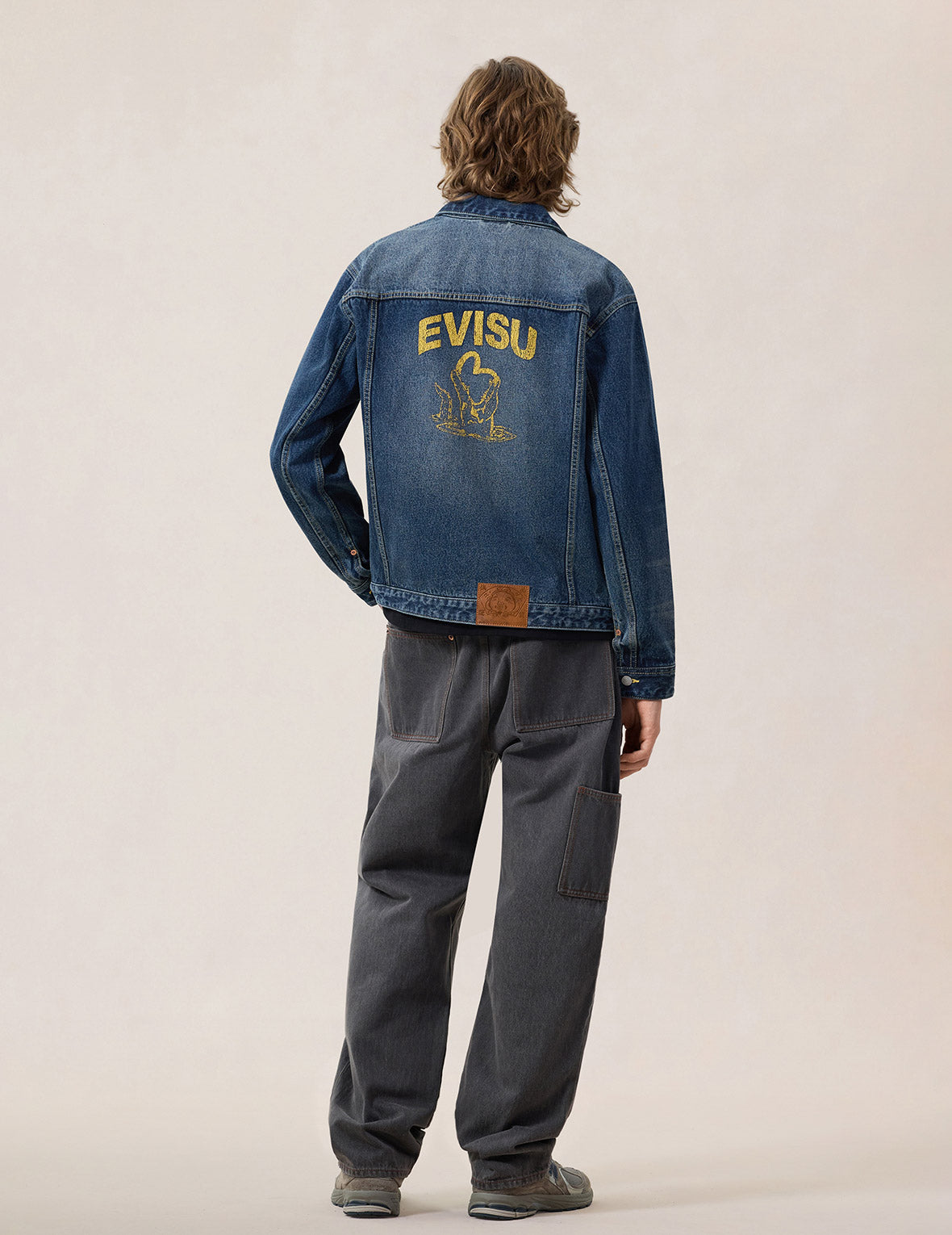 サンドウォッシュドクロコダイルプリント デニムジャケット – EVISU