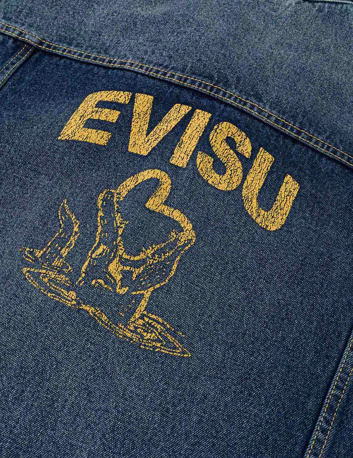 サンドウォッシュドクロコダイルプリント デニムジャケット – EVISU