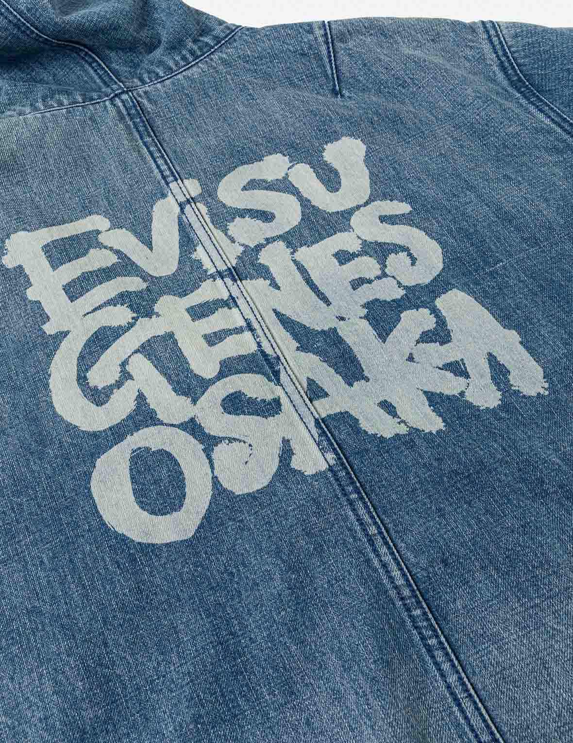 デニムフーデッドアノラックジャケット