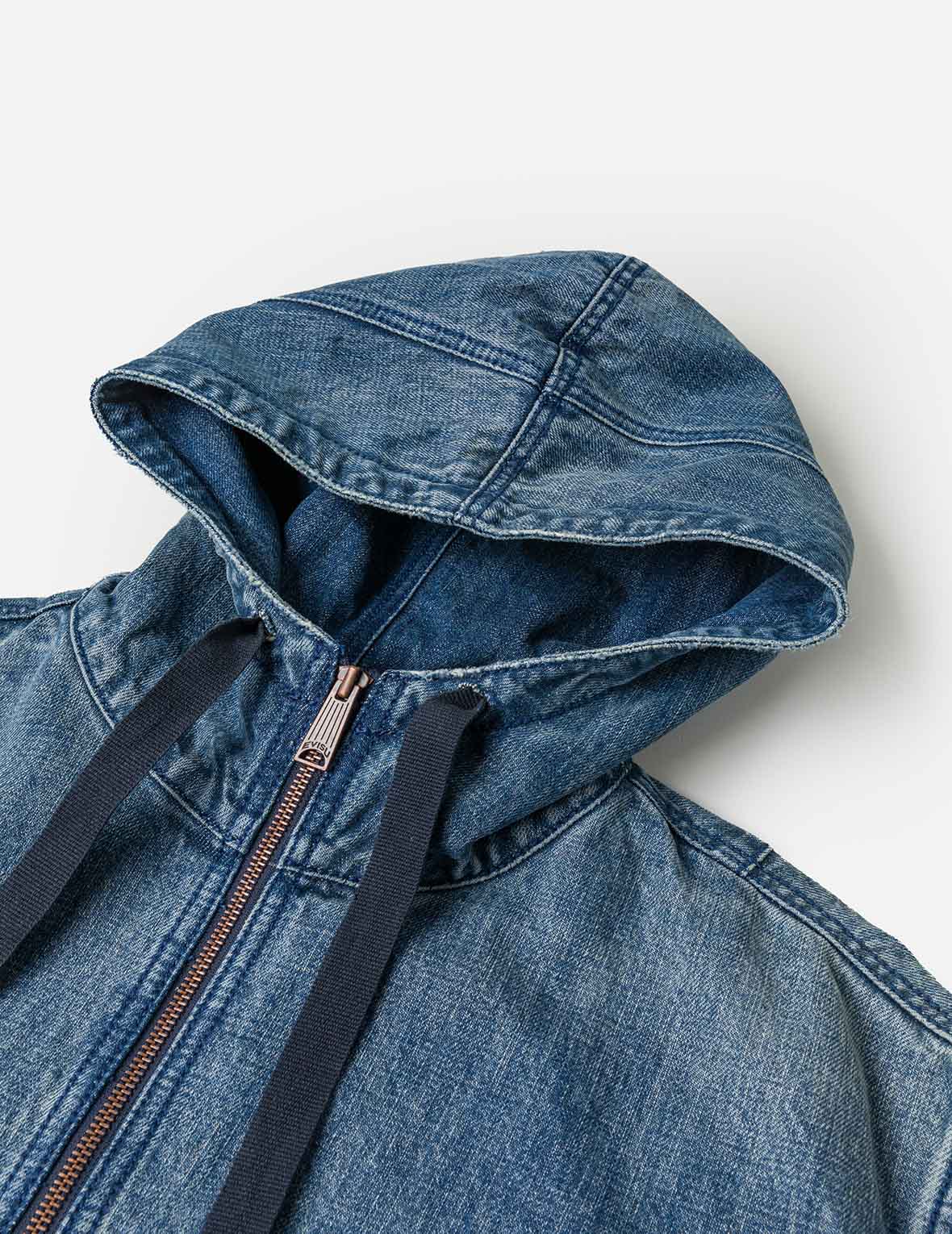 デニムフーデッドアノラックジャケット – EVISU