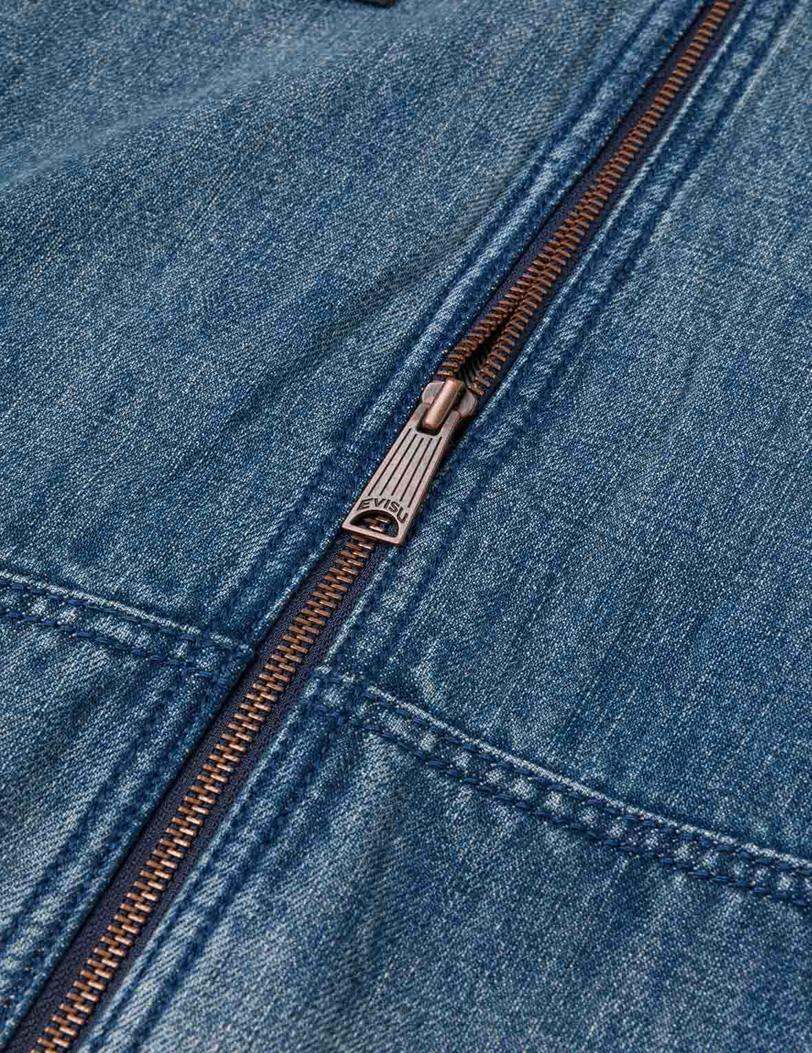 デニムフーデッドアノラックジャケット