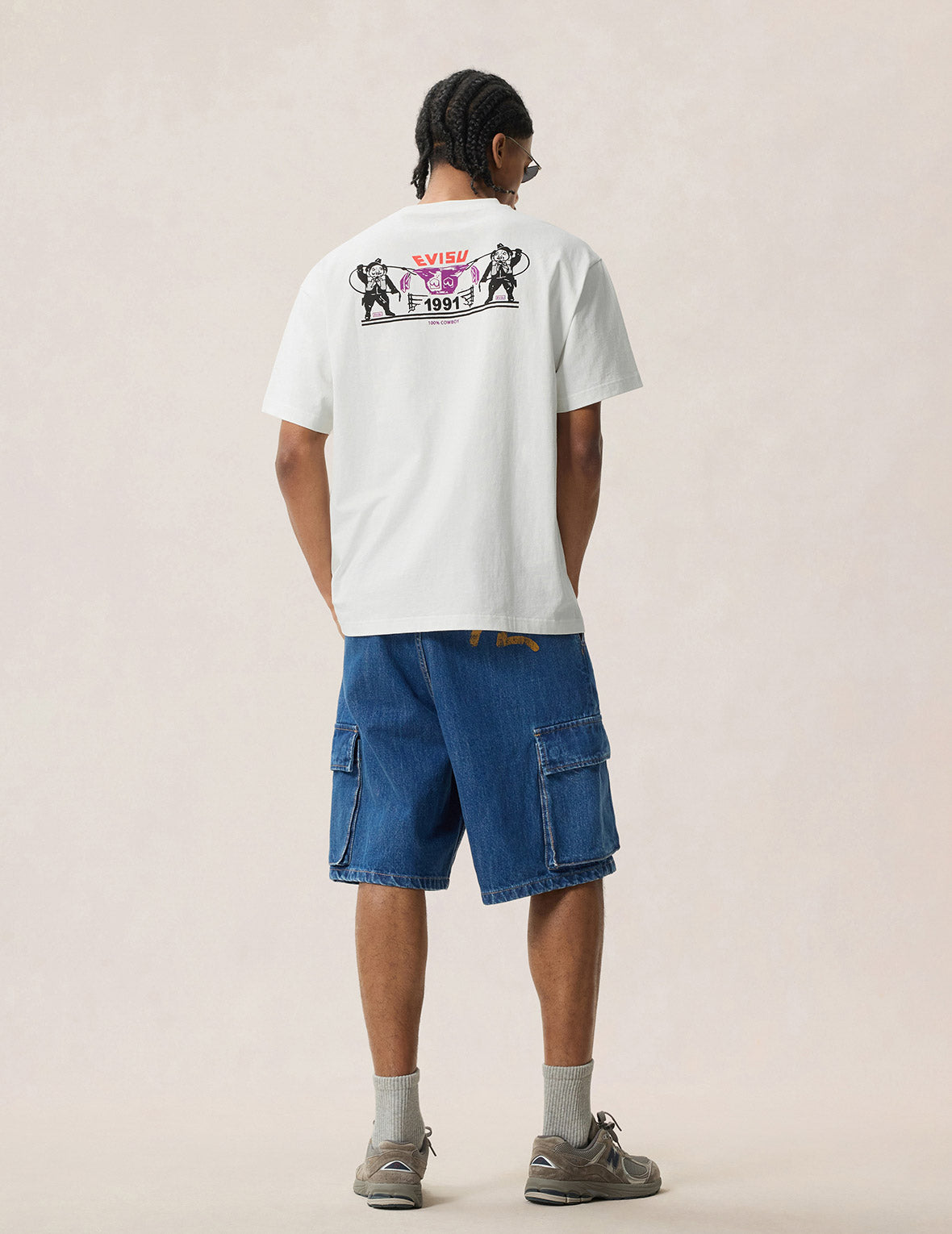 （良品）EVISU デニムポーチ カモメプリント インディゴ 小物入れ 中古・古着通販】EVISU (エヴィス) カモメプリントメッセンジャー