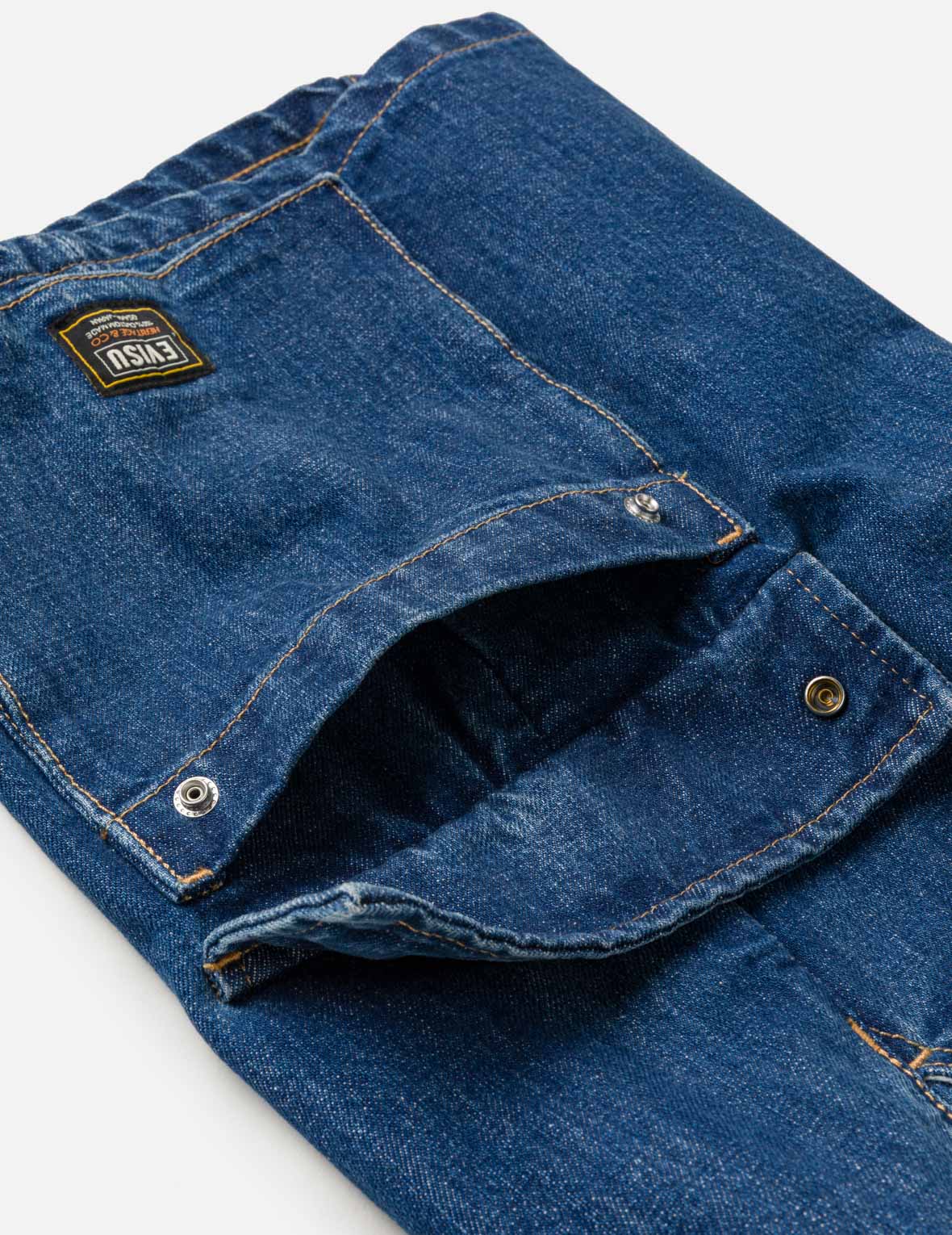 マルチポケットカモメダークインディゴデニムジョーツ – EVISU