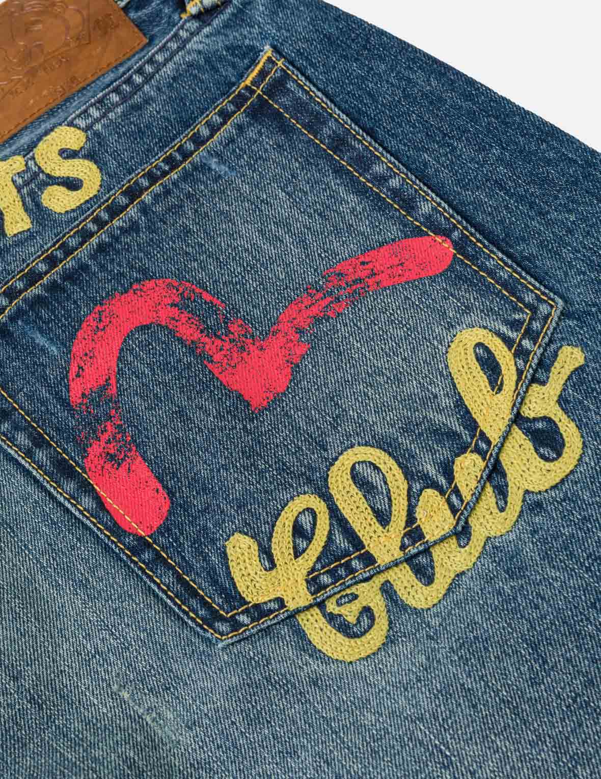 ヘビーウォッシュド&ディストレスド ジーンズ – EVISU