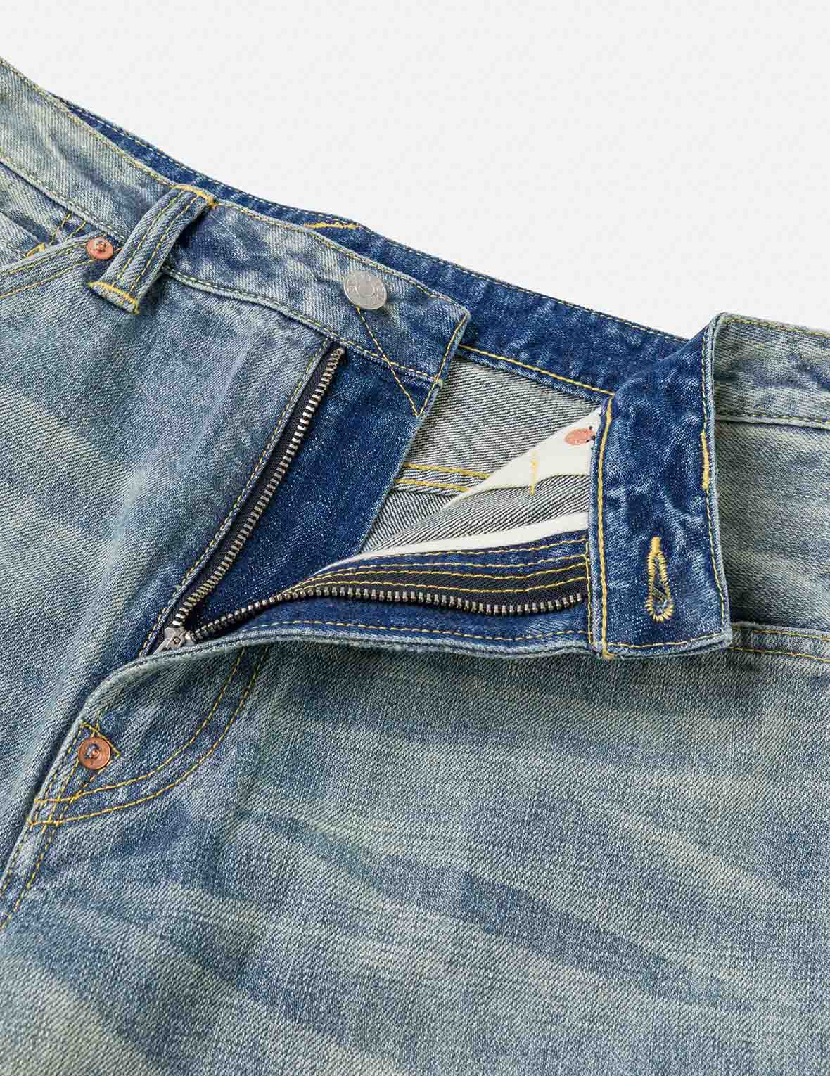 5ポケットディストレスド ジーンズ – EVISU