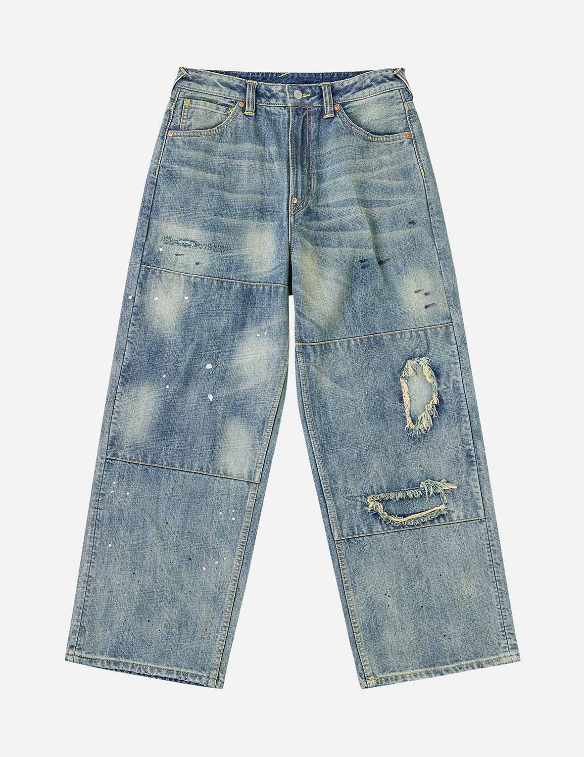 ま*や様 〔当日発送〕EVISU エビスインディゴ ストレートデニム 5ポケット 5ポケットディストレスド ジーンズ – EVISU