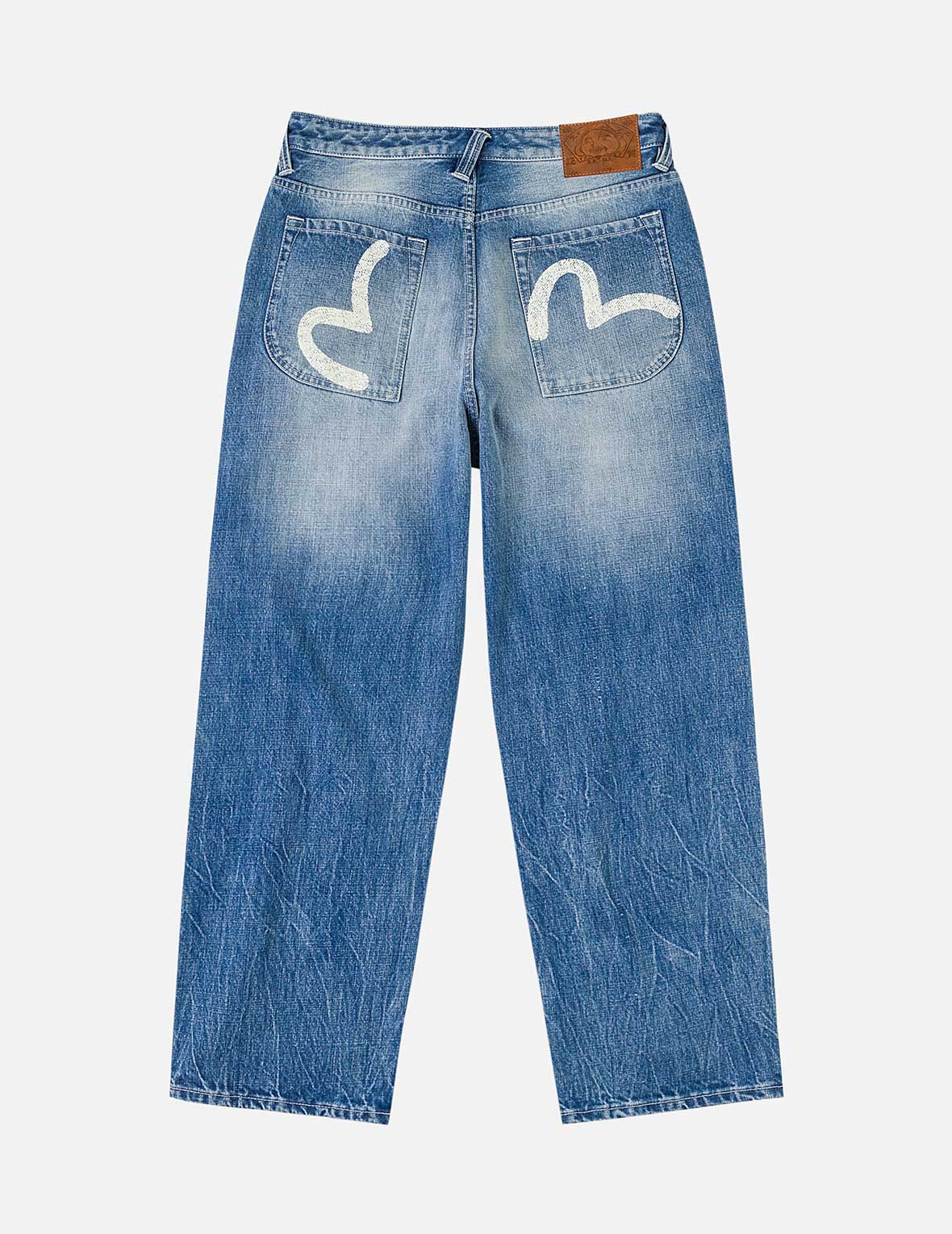 【希少】EVISU ダブルニー デニムパンツ スモールカモメ 32インチ カモメプリント ダブルニージーンズ – EVISU