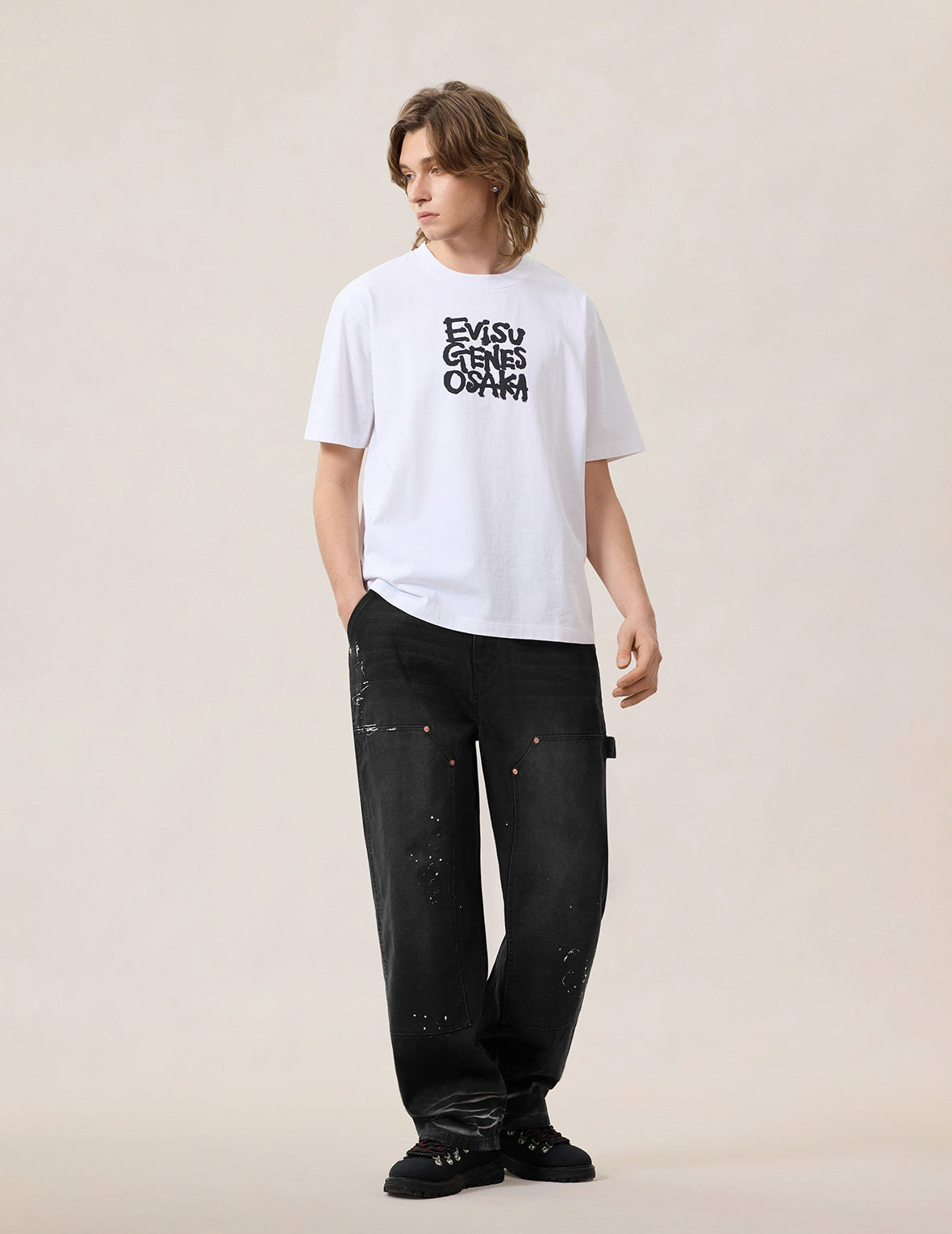 ヘビーウォッシュド&ディストレスド大黒 ジーンズ – EVISU