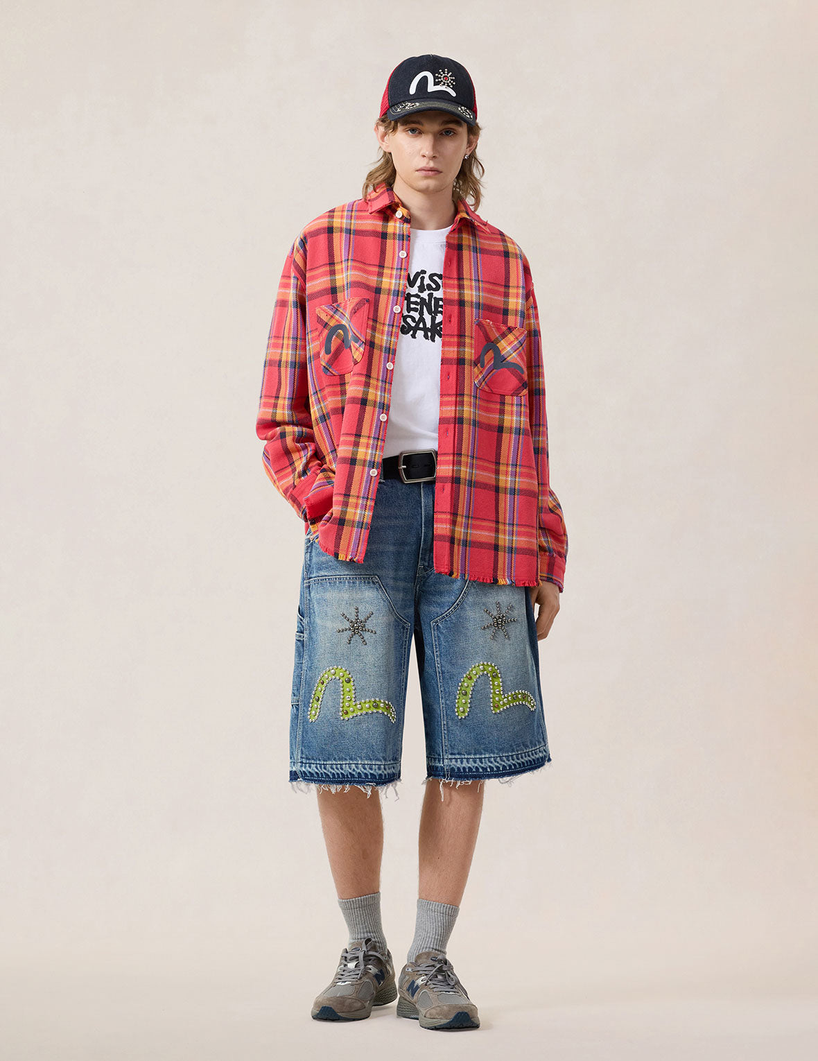 Heavy Washed Distressed Flannel Shirt