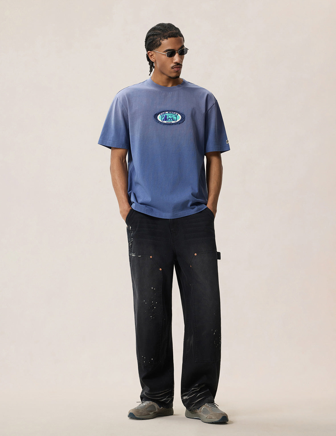 ウォッシュドマルチプロセスマイナーバッジTシャツ